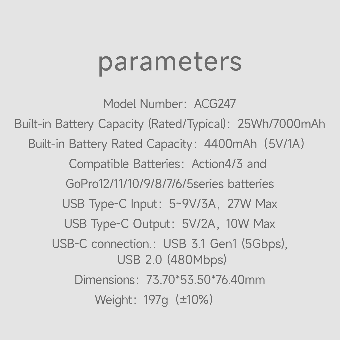 ActionGo 7000mAh Power Bank for DJI Action 3/4 and GoPro Hero Black 5-12 Camera Batteries,27W Smart 4 Channel USB C Fast Charger with Battery Organization and SD Card Reading Functions, Pocketable Power Supply for Outdoor Photography ISDT