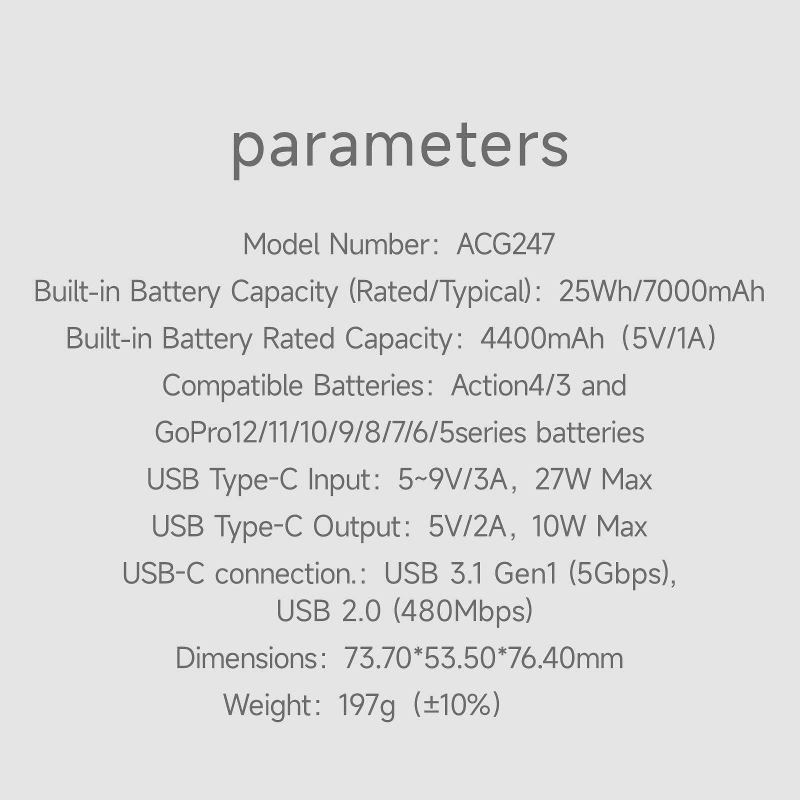 ActionGo 7000mAh Power Bank for DJI Action 3/4 and GoPro Hero Black 5-12 Camera Batteries,27W Smart 4 Channel USB C Fast Charger with Battery Organization and SD Card Reading Functions, Pocketable Power Supply for Outdoor Photography ISDT