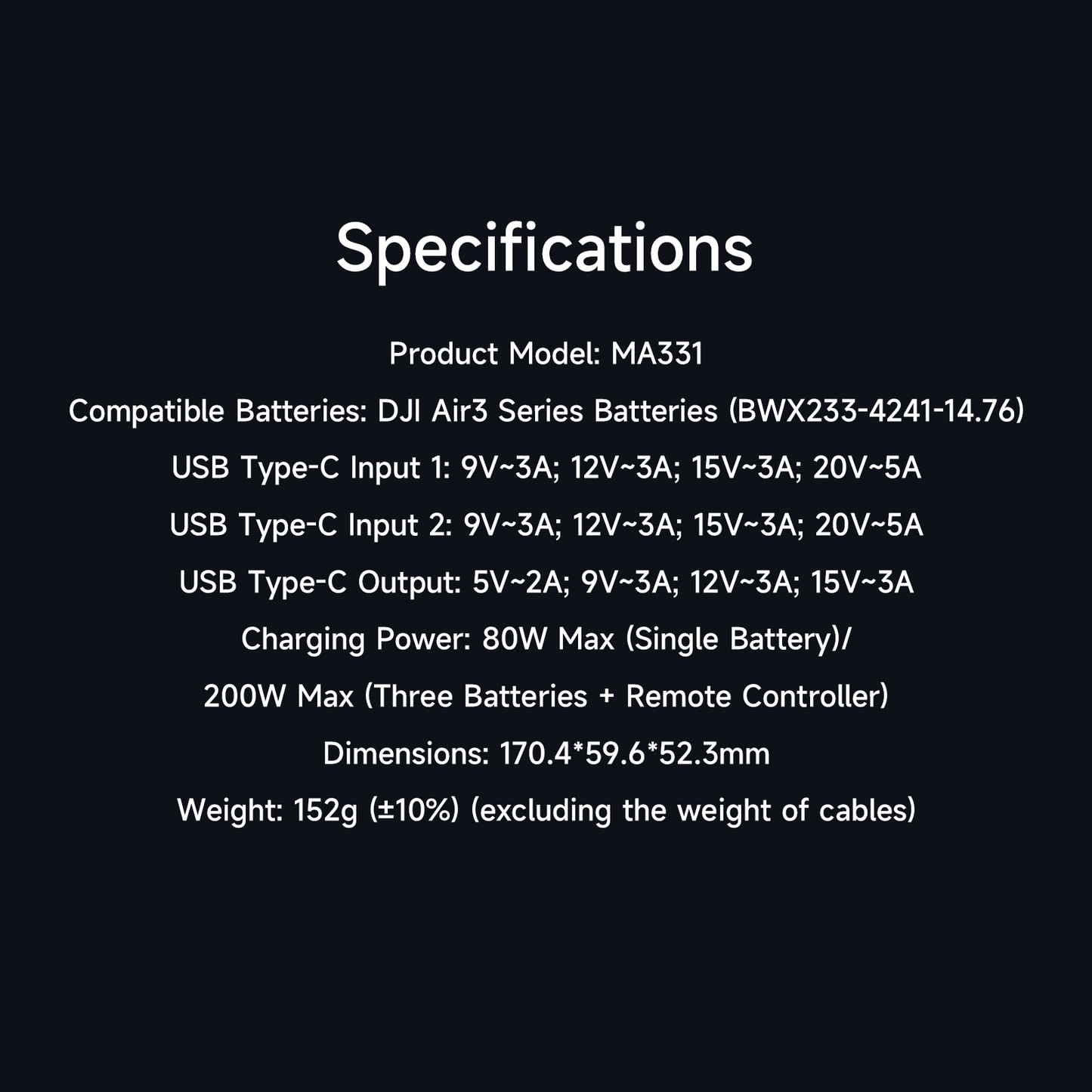 MA331 Air 3 Charging Hub,200W 3 Channel Smart Battery Charger for DJI Air 3 Series,RC Charger with APP Connection/LCD Display and Discharge Function ISDT