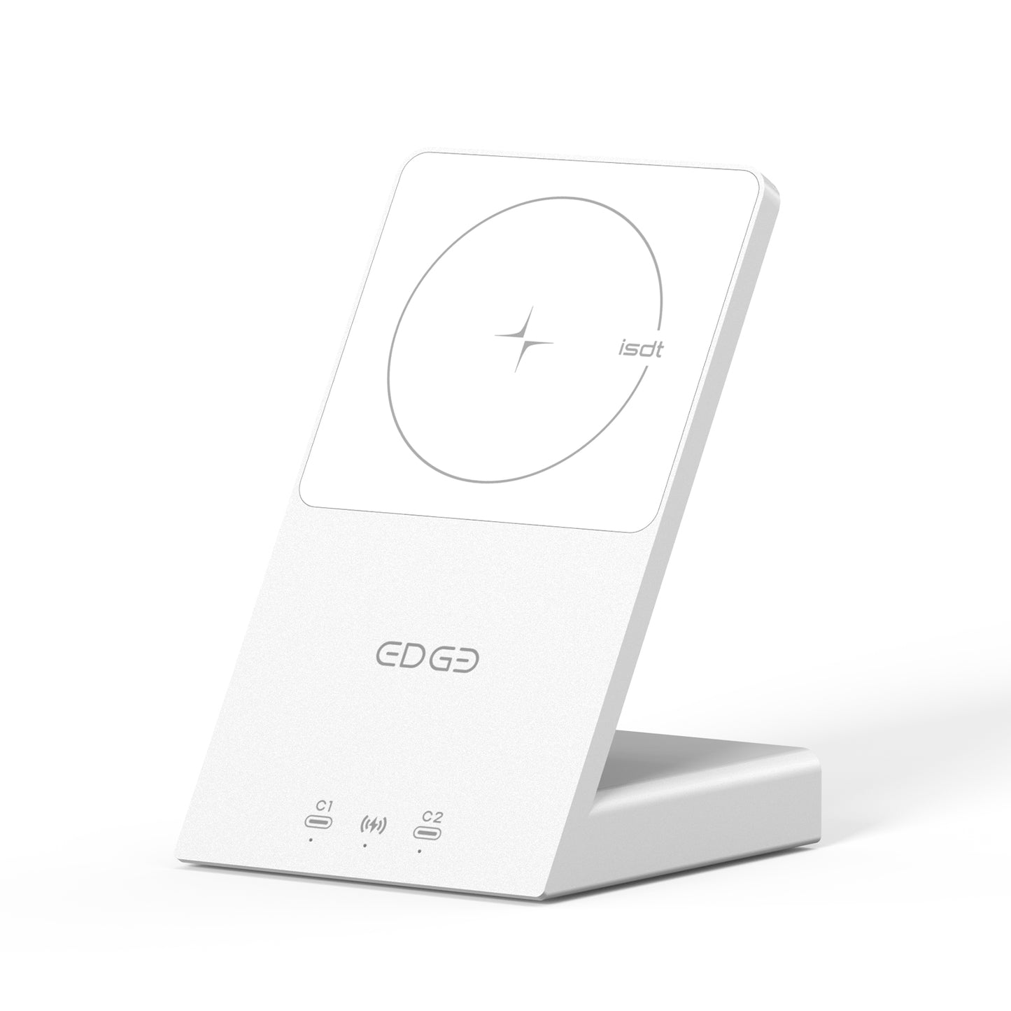 EDGE Series Wireless Charging Station,2 in 1 Wireless Charging Stand for iPhone,45W/15W Fast Charging Stand Dock for Apple Watch Series & AirPods ISDT