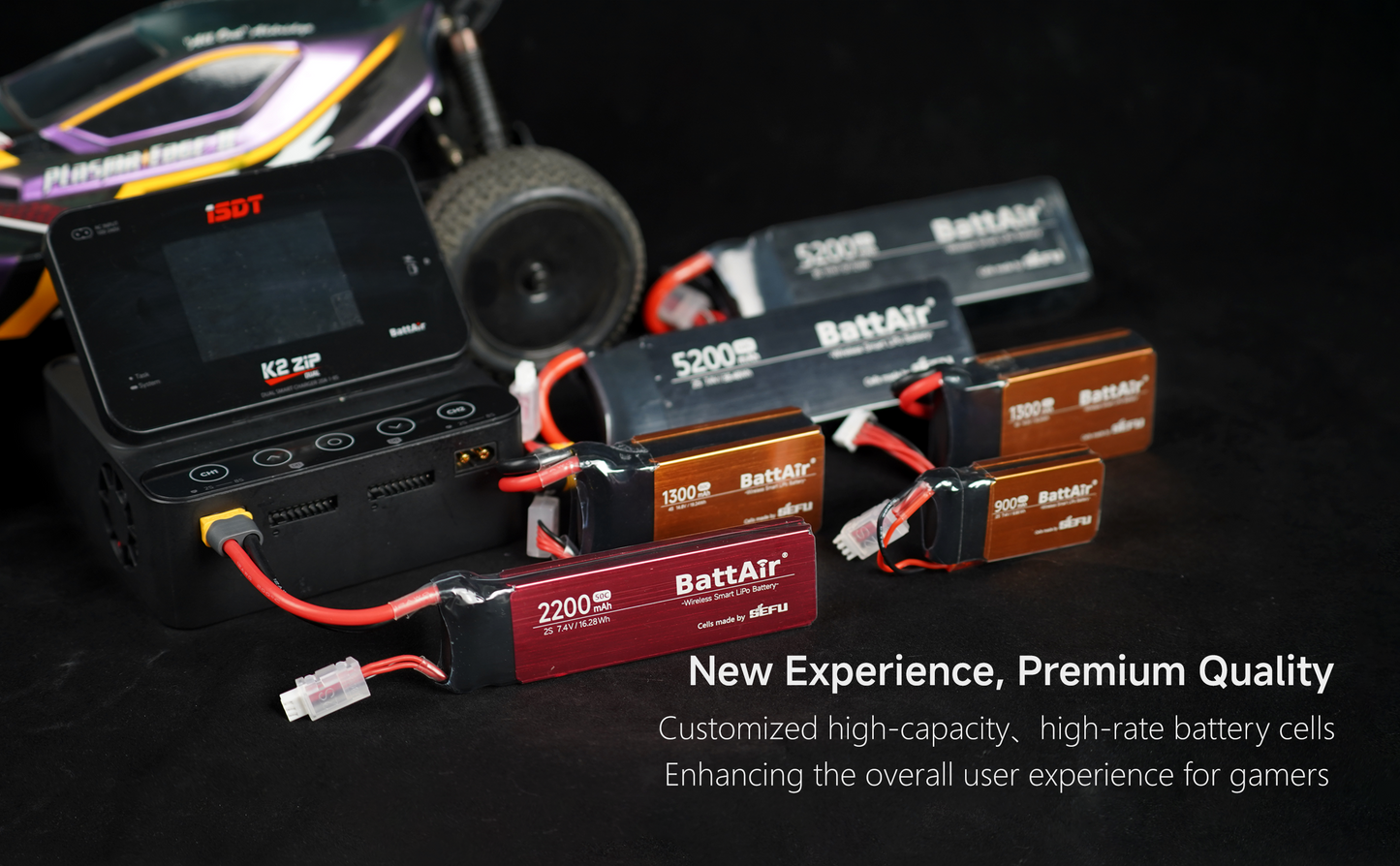 ISDT BattAir Smart Battery for RC Car, 6S 1300mAh 80C for RC Plane (2 Packs) ISDT