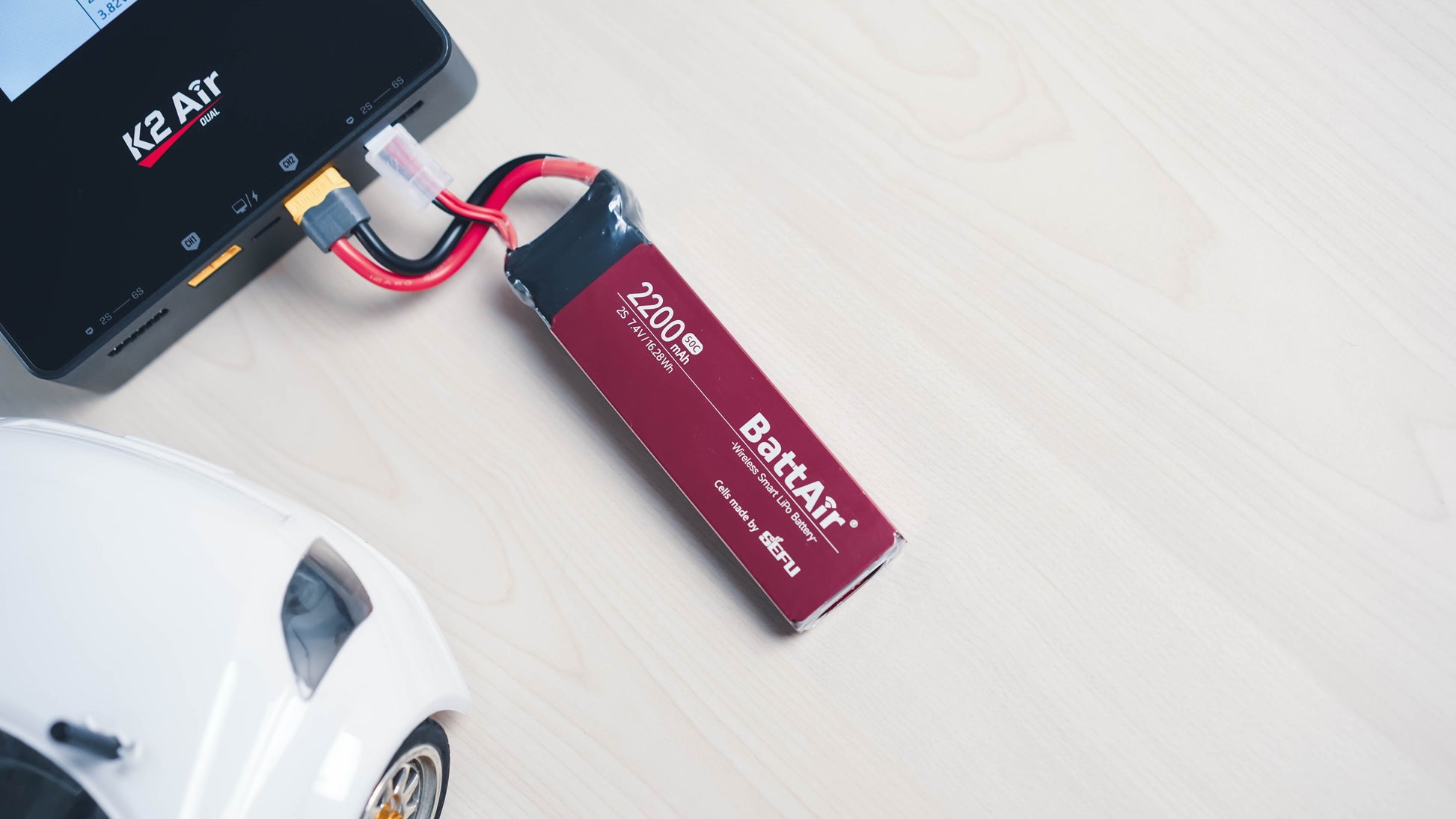 ISDT BattAir Smart Battery for RC Car, 2S 2200mAh 50C for RC Plane (1 Pack) ISDT