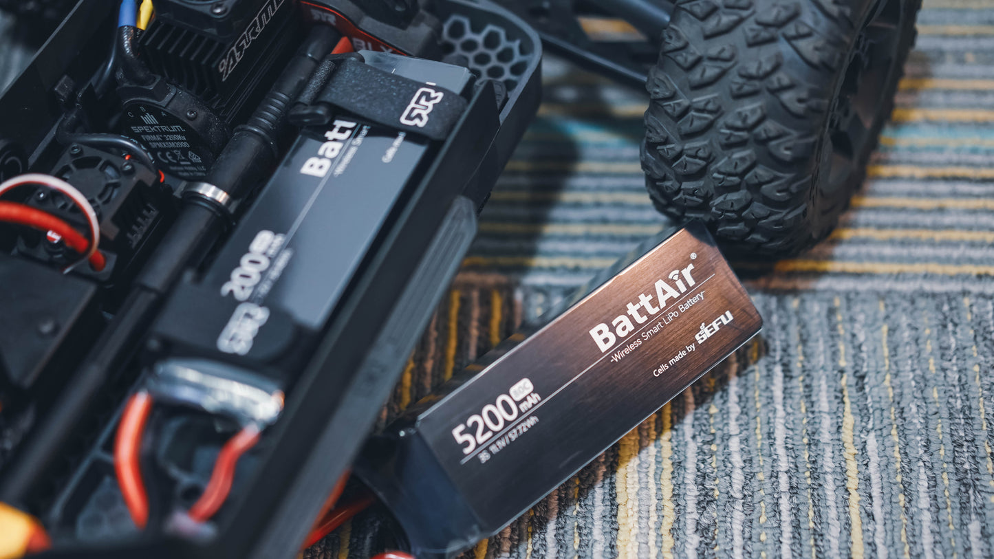 ISDT BattAir Smart Battery for RC Car, 2S 5200mAh 80C for RC Plane (1 Pack) ISDT
