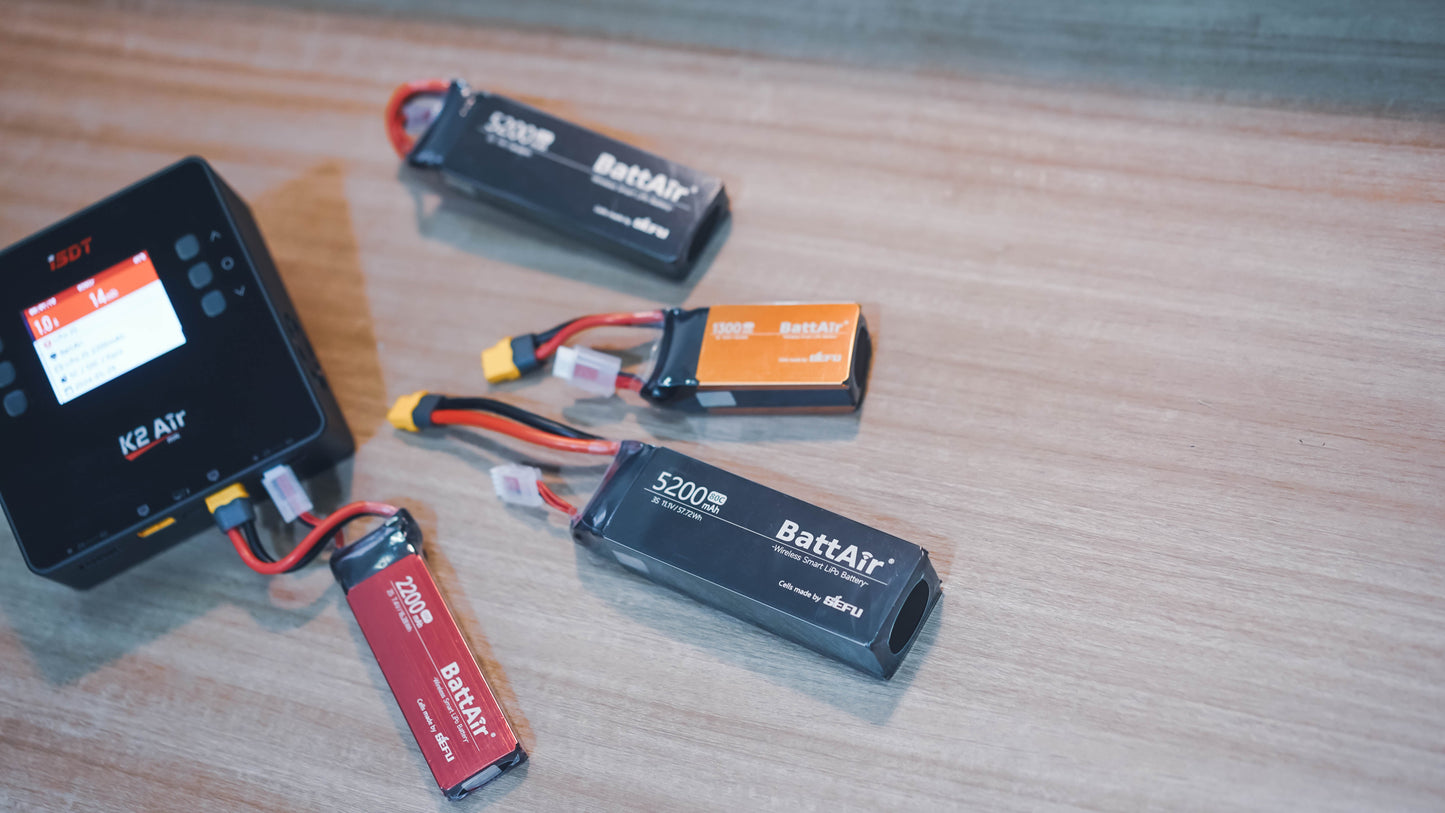 ISDT BattAir Smart Battery for RC Car, 3S 5200mAh 80C for RC Plane (2 Pack) ISDT
