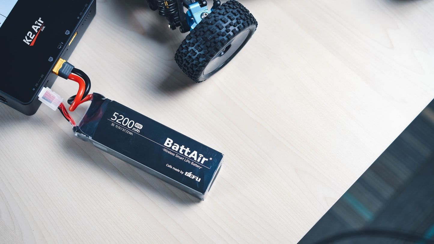 ISDT BattAir Smart Battery for RC Car, 3S 5200mAh 80C for RC Plane (1 Pack) ISDT