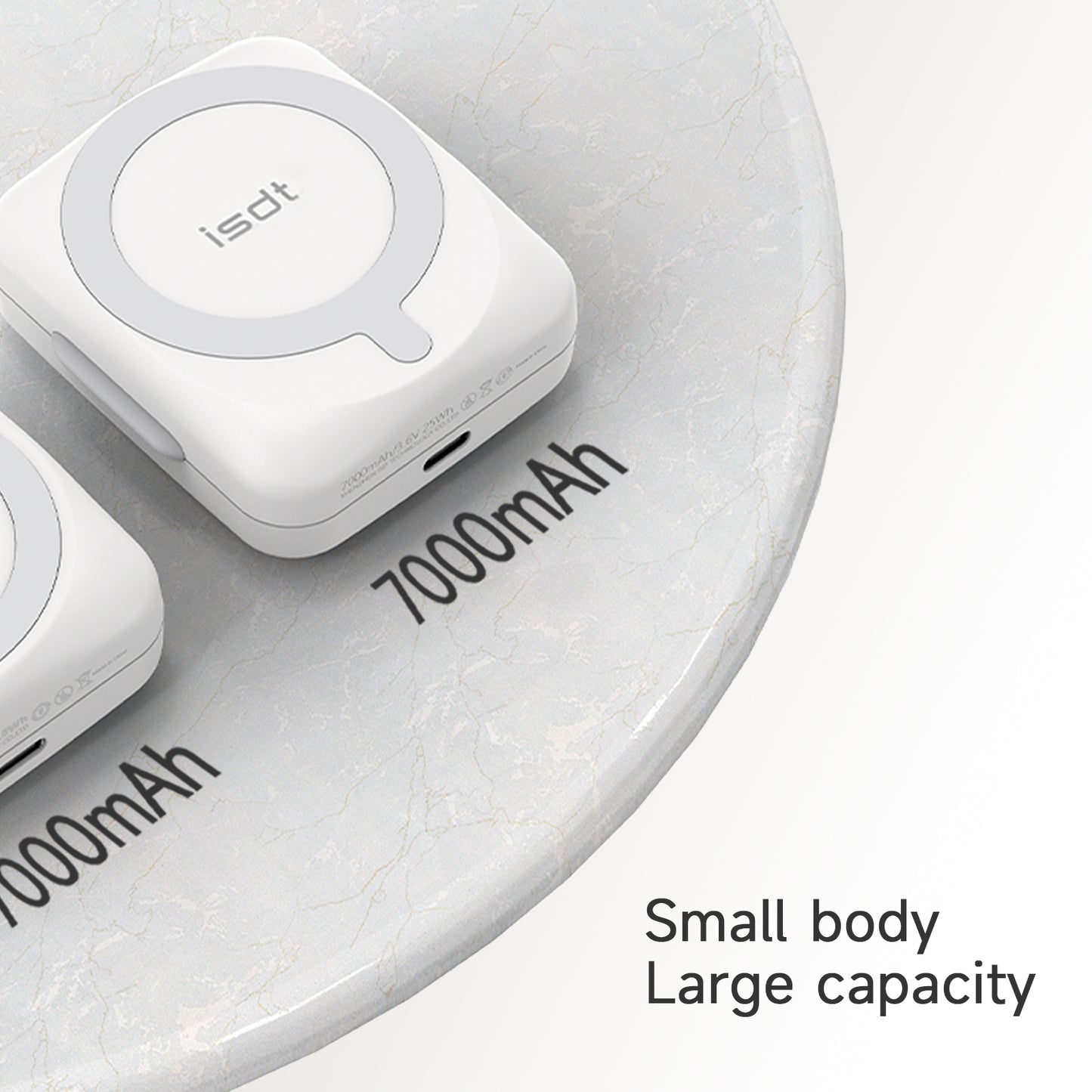 PB DW Series Portable Power Bank,3000/7000 mAh Wireless Power Bank for iPhone/iWatch,Independent Dual Charge Mini Magnetic Power Bank ISDT
