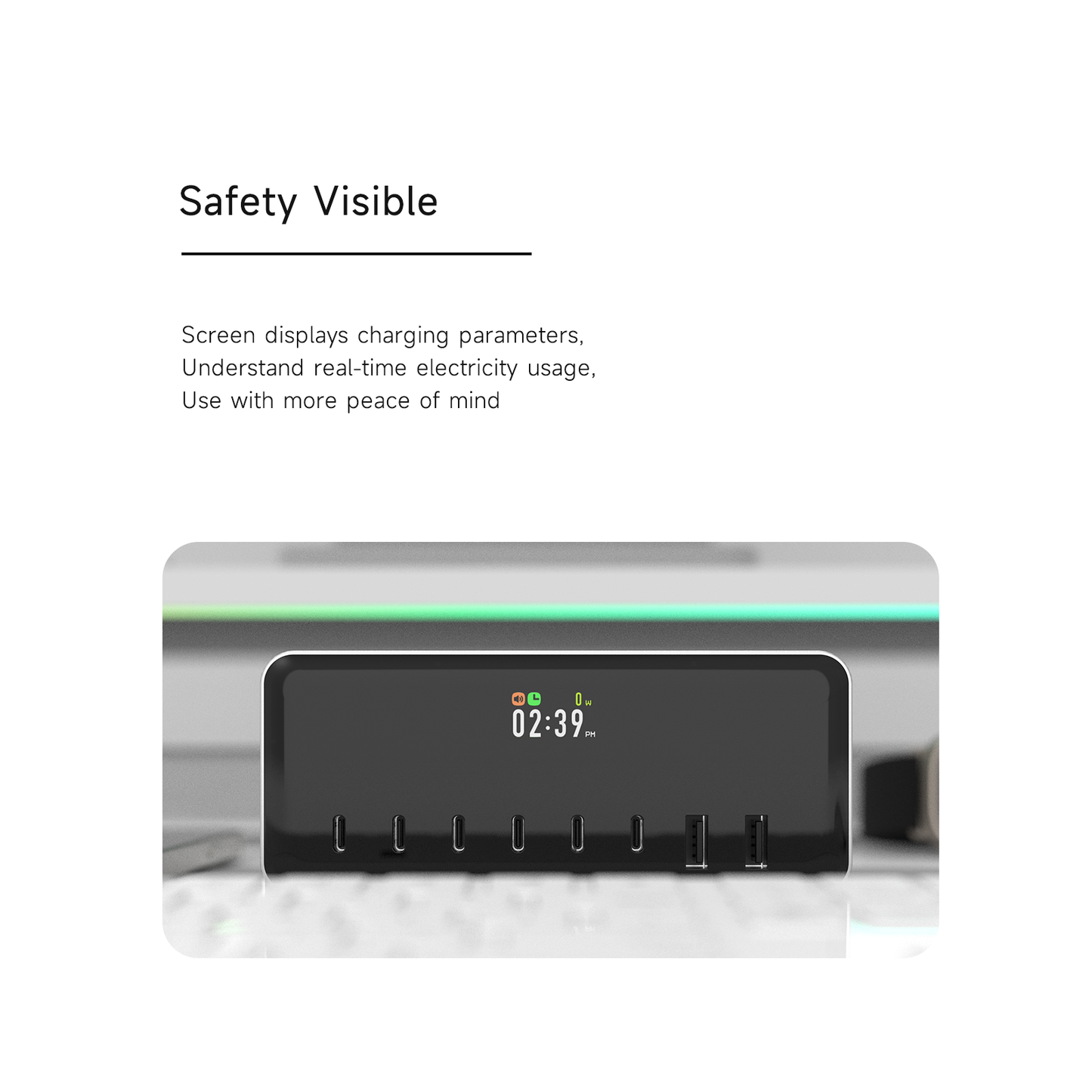 200W Desktop Power Station with 6 USB-C(65W) + 2 USB-A(24W) Ports,Fast Charger with APP Control,Smart Power Allocation,Screen Display,and Active Cooling Function,USB C Charger for Phone/iPad/Laptops ISDT Shop
