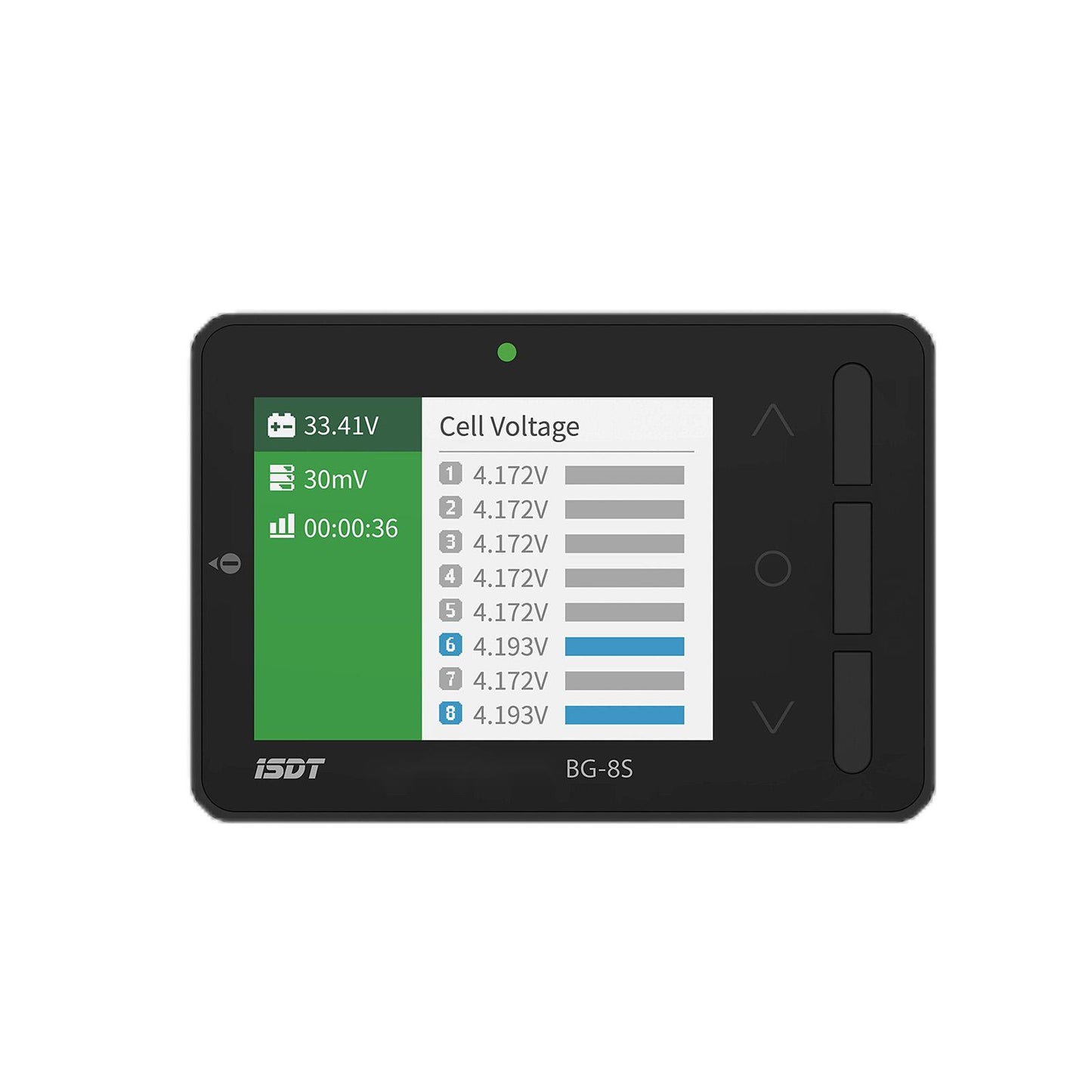 BG-8S Battery Meter, LCD Display Digital Battery Capacity Balance Checker for LiPo Batteries ISDT
