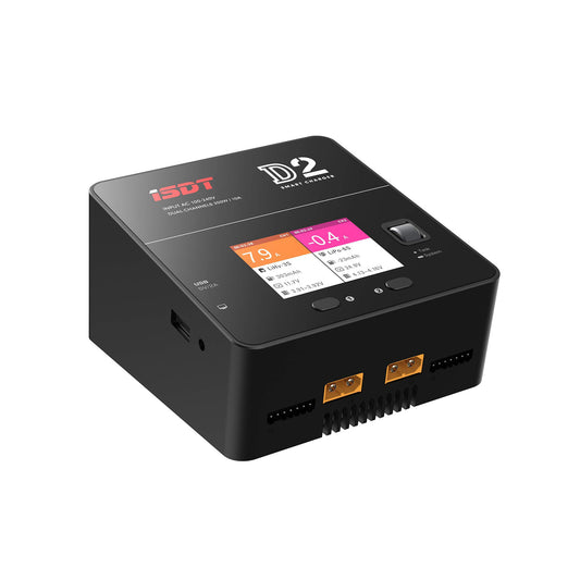 D2 Mark 2 LiPo Battery Balance Charger,Dual 200W 12A AC Channel Output Charger ISDT