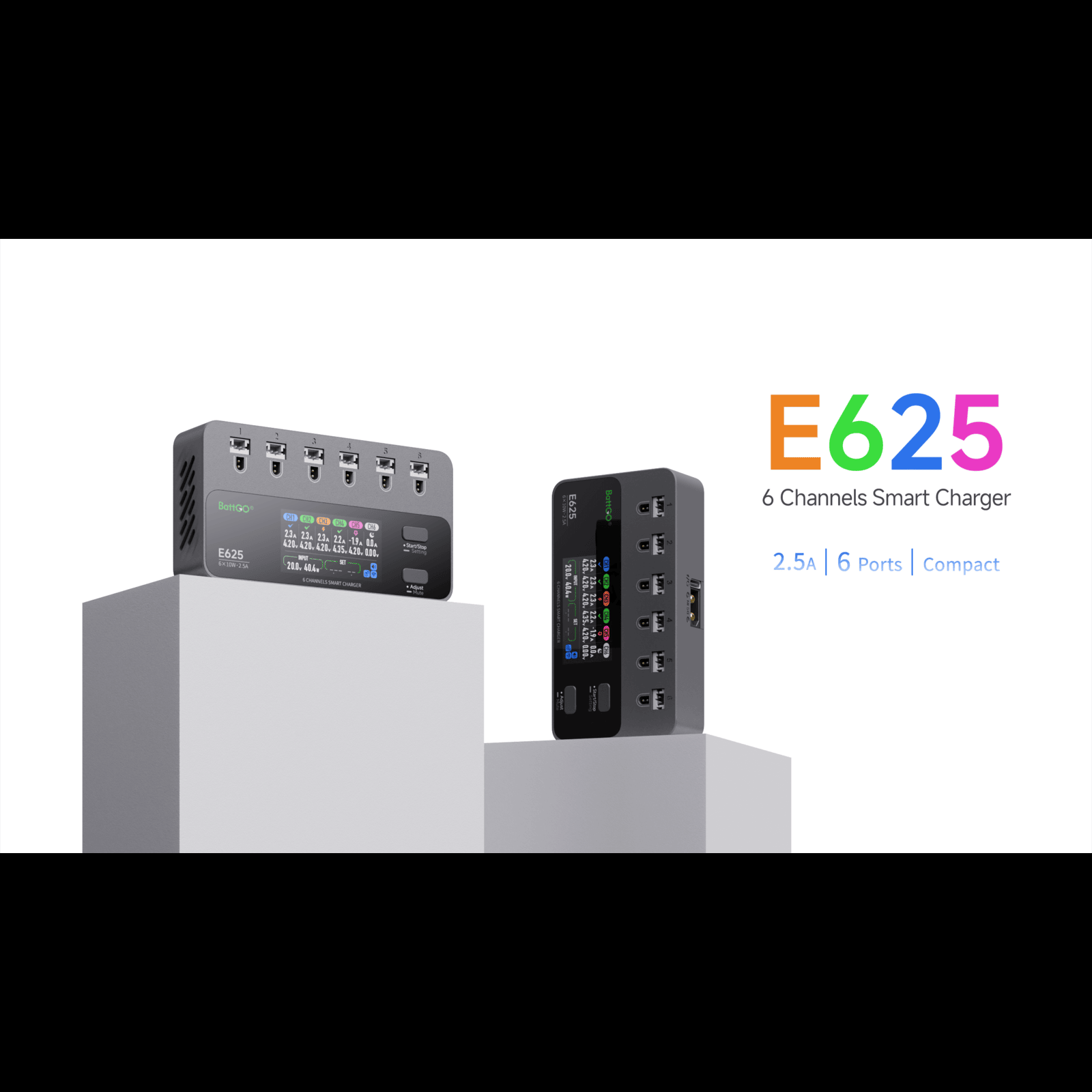 ISDT E625 Channels Lipo Battery Charger Discharger DC USB C Smart Charger for RC Batteries Balance Charger for LiPo/LiHV Batteries