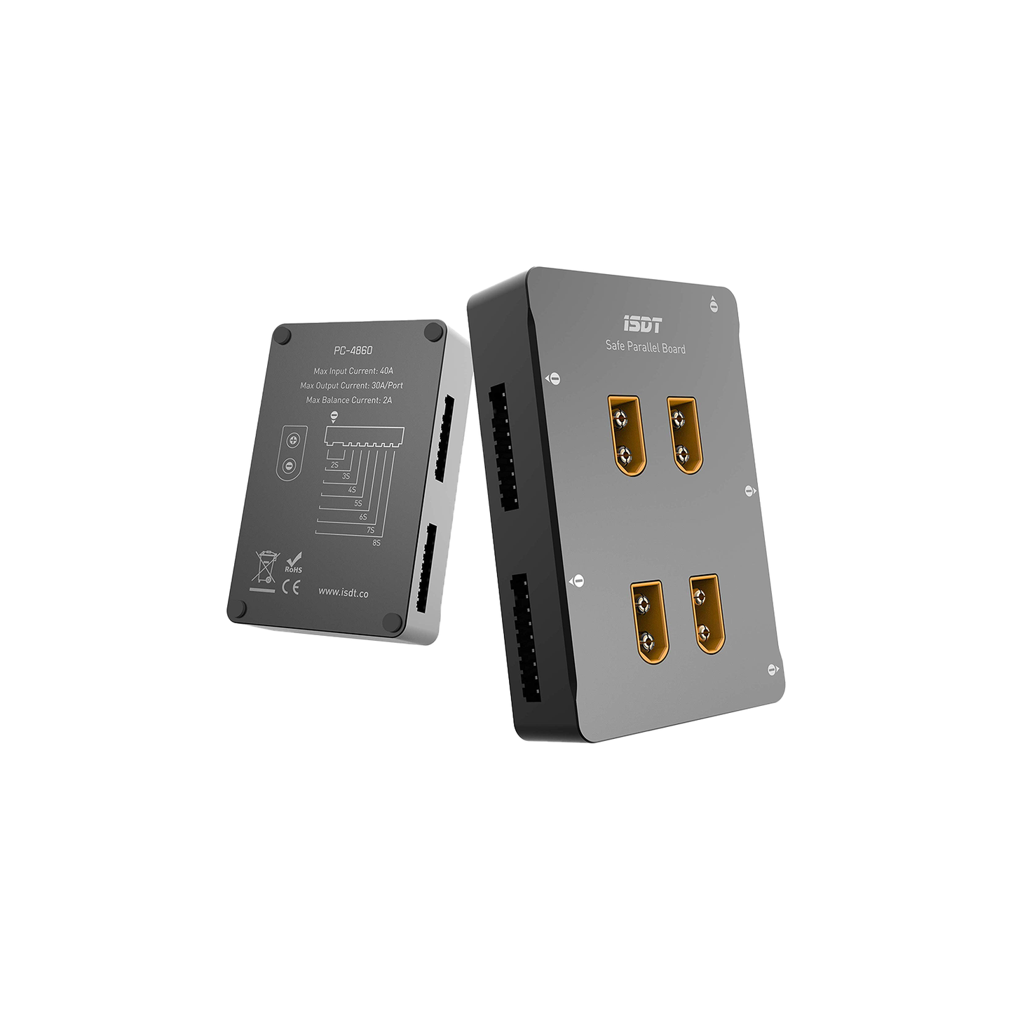 PC-4860S LiPo Parallel Charging Board, XT60 Safe Charge Board Balance Plate for 1-8S Lipo Batteries ISDT