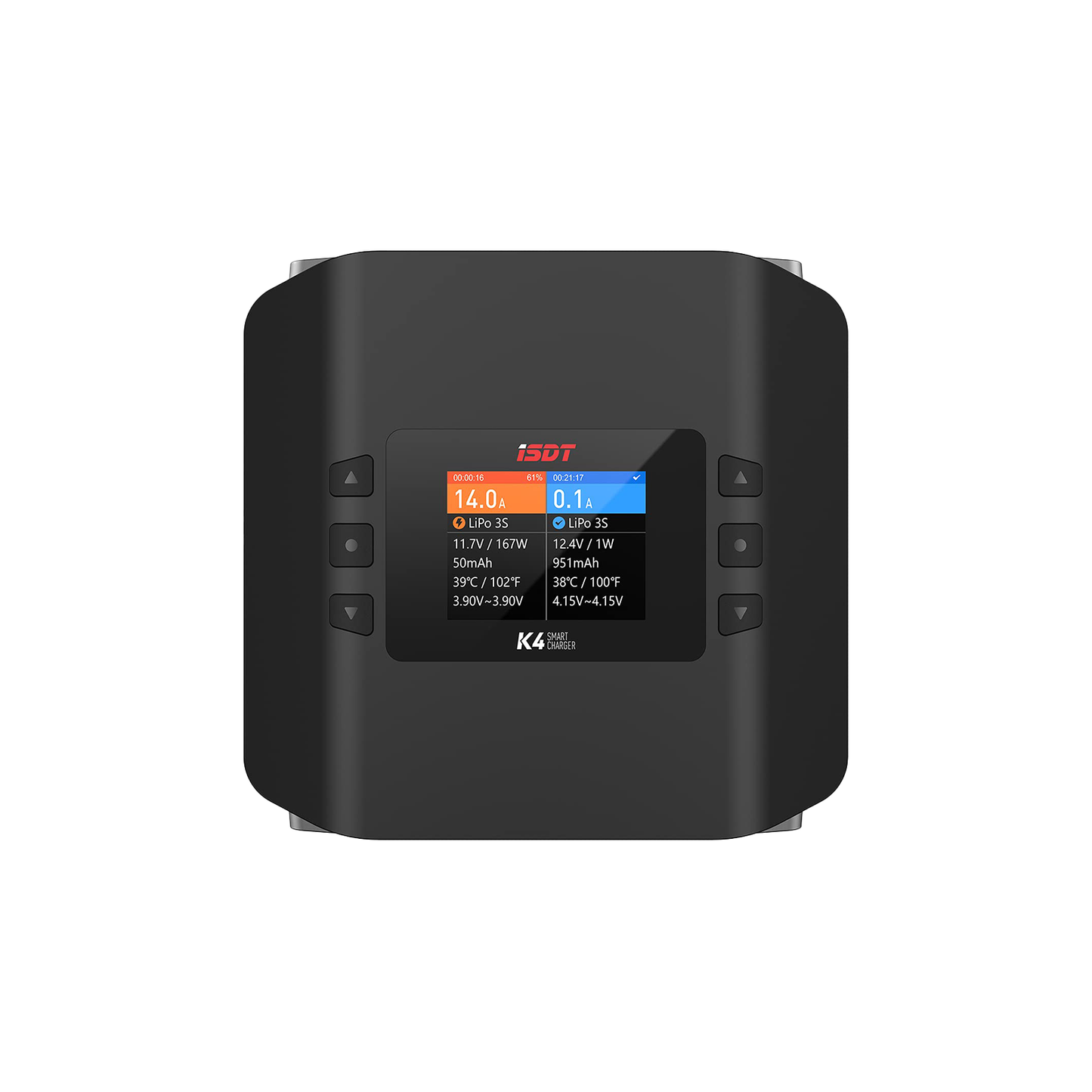 ISDT K4 LiPo Charge/Discharge Cycle Mode Charger,AC 400W DC 600Wx2 Smart Remote Mobile Operation Charger ISDT