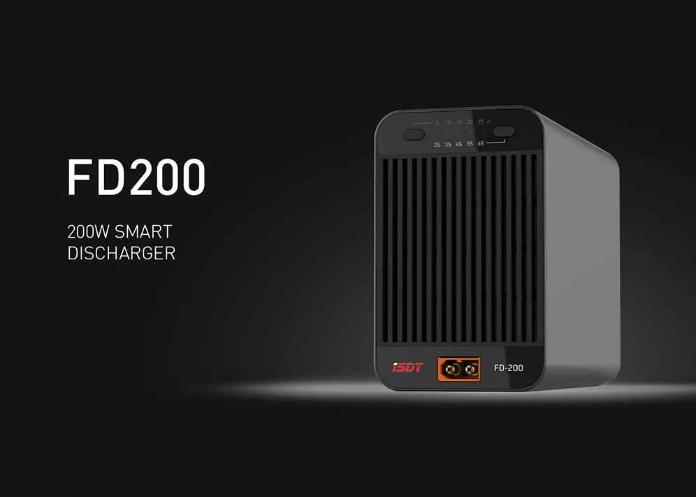 FD-200 Smart Discharger,200W 25A Wireless APP Control Discharger for 2-8S Batteries ISDT