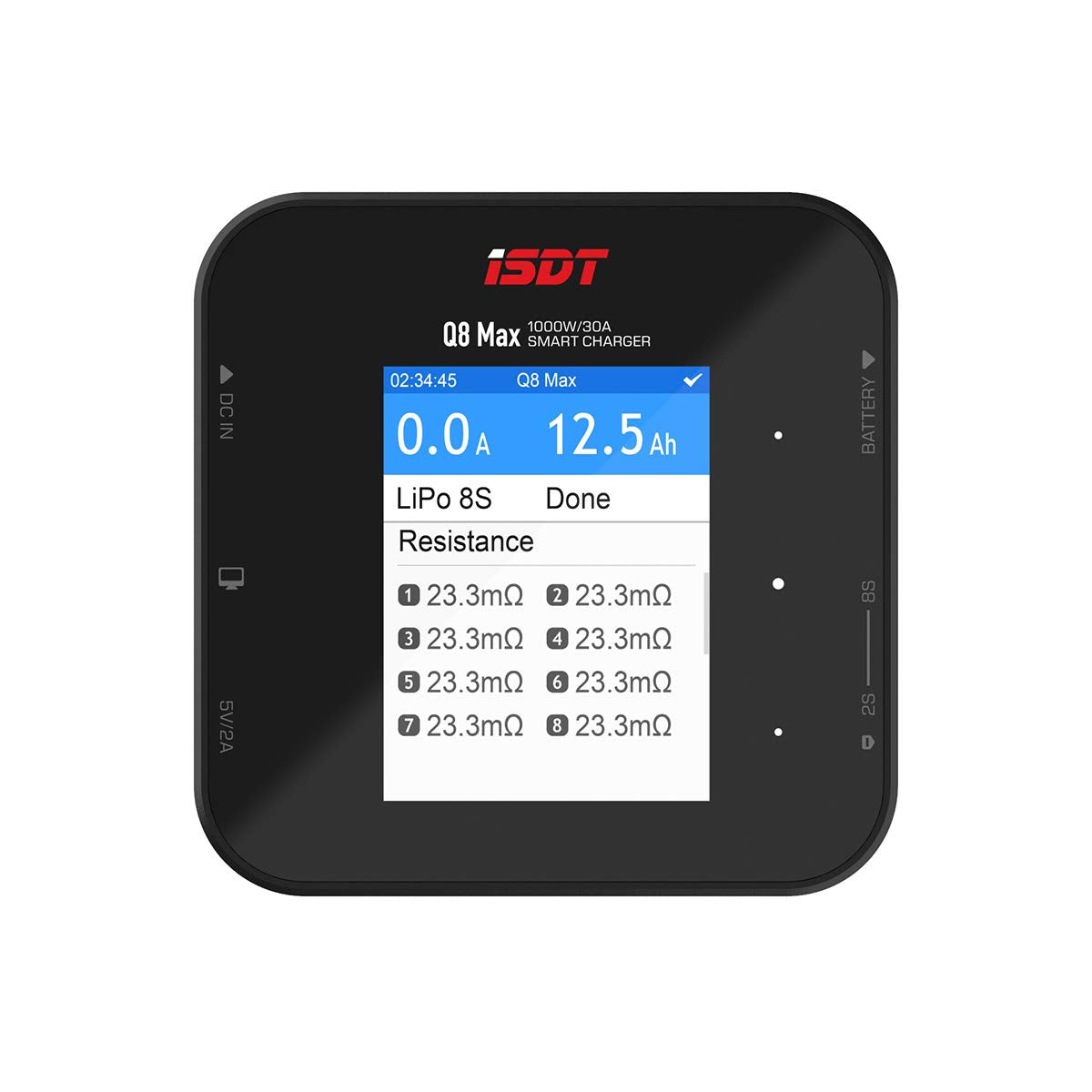 Q8 MAX DC 1000W Lipo Battery Charger,LCD Display Digital Smart Battery Balance Charger ISDT