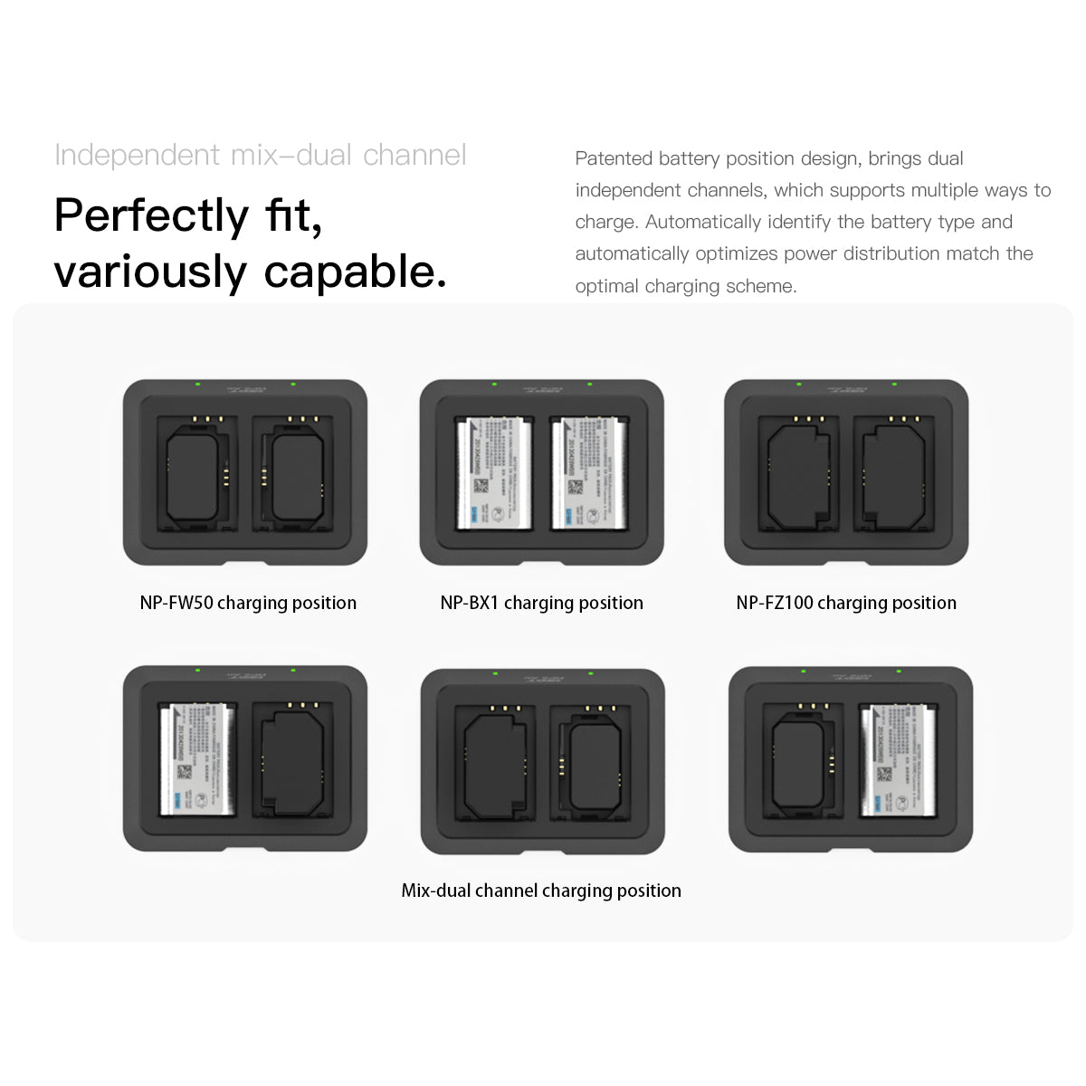 NP2 Air Camera Battery Charger,NP-FZ100 NP-FW50 NP-BX1 Bluetooth Charger for Sony Batteries ISDT
