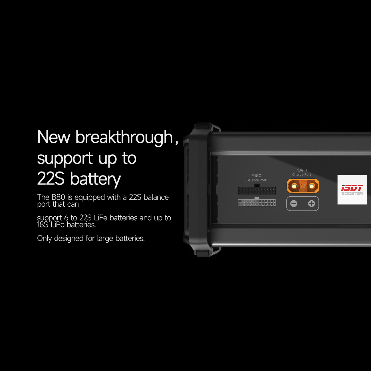 B60/B80 Professional 22S smart Lipo Charger,AC 3000W Charge and 200W Discharge Cycle Balance Charger,Fast Charger for LiFe,LiPo,LiHv,ULiHv Batteries ISDT
