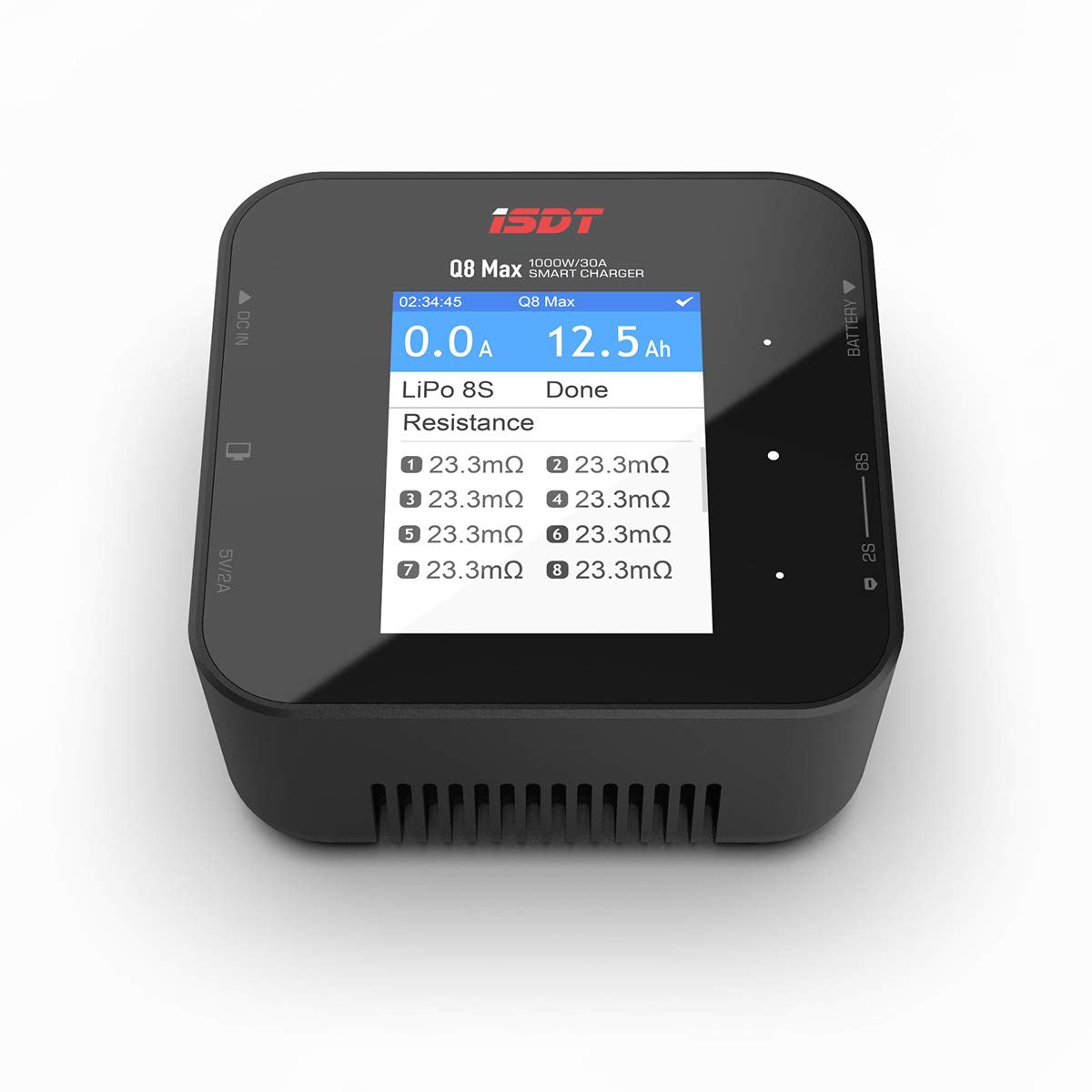 Q8 MAX DC 1000W Lipo Battery Charger,LCD Display Digital Smart Battery Balance Charger ISDT