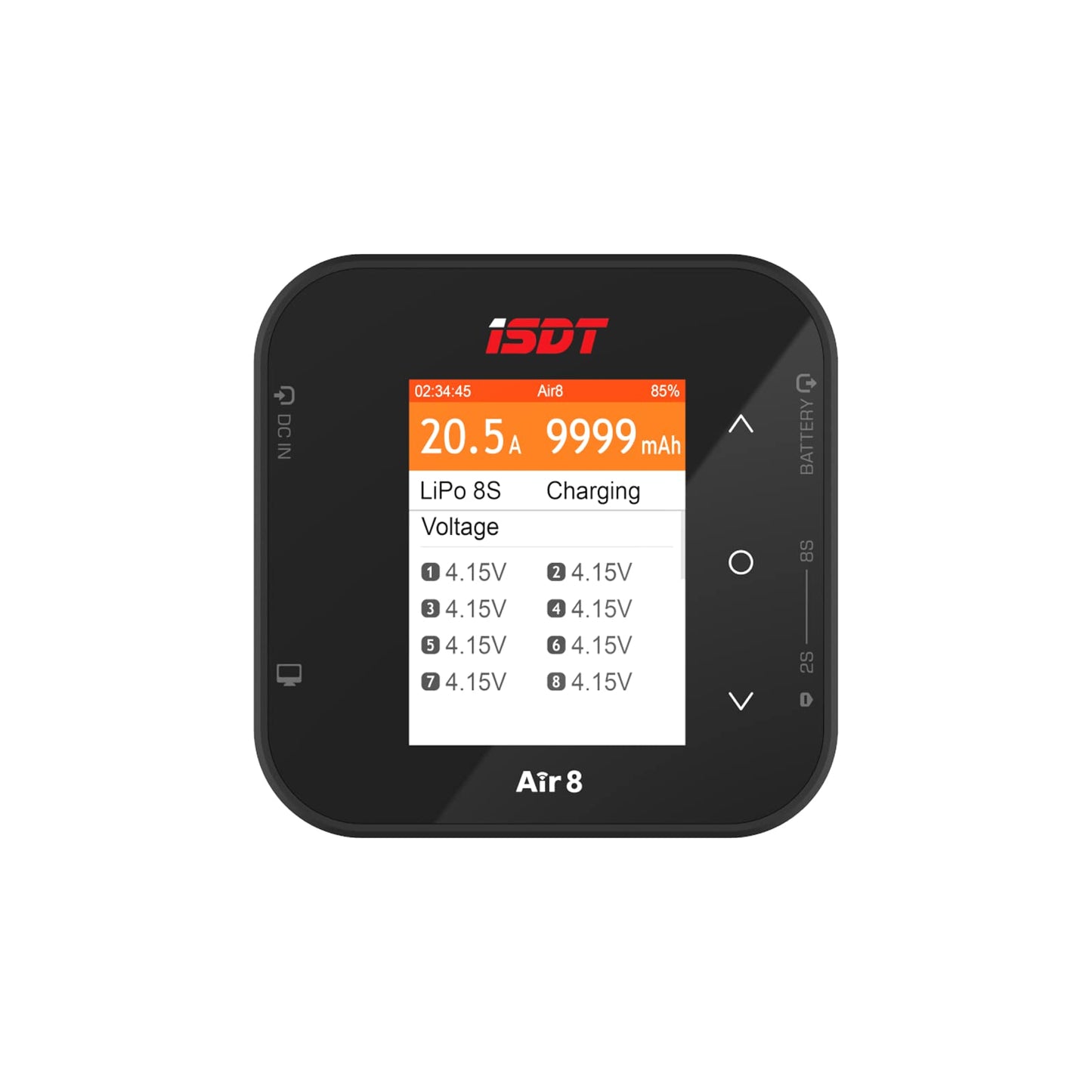 Air8 Smart Lipo Charger,DC 500W 20A Balance Charger for 1-8S Lipo Batteries ISDT
