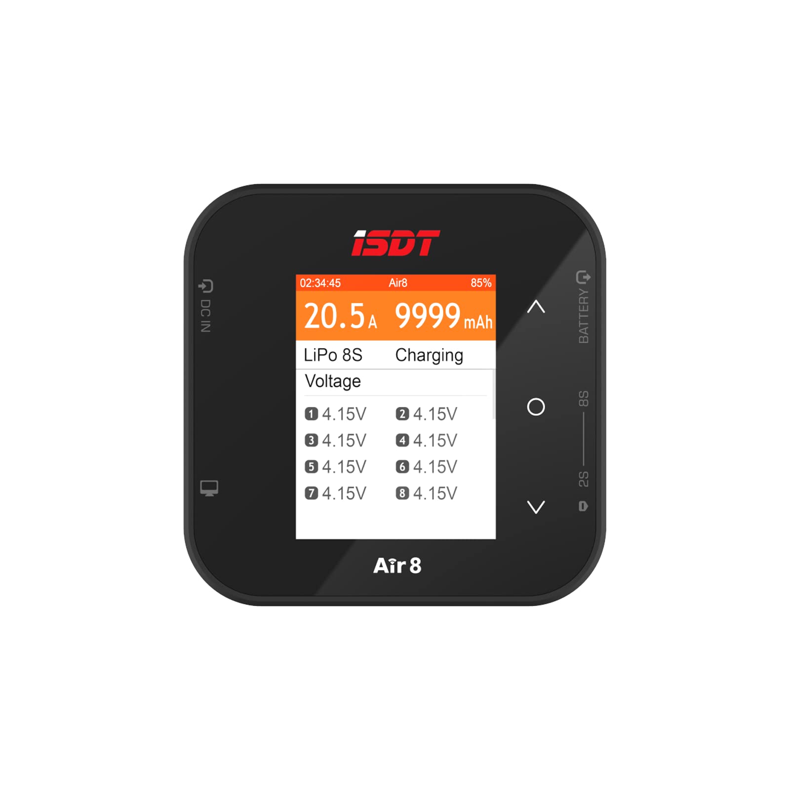 Air8 Smart Lipo Charger,DC 500W 20A Balance Charger for 1-8S Lipo Batteries ISDT