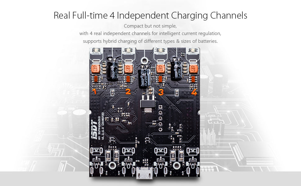 A4 Air Battery Charger,Smart AA/AAA Battery Charger with Bluetooth Connection Function ISDT