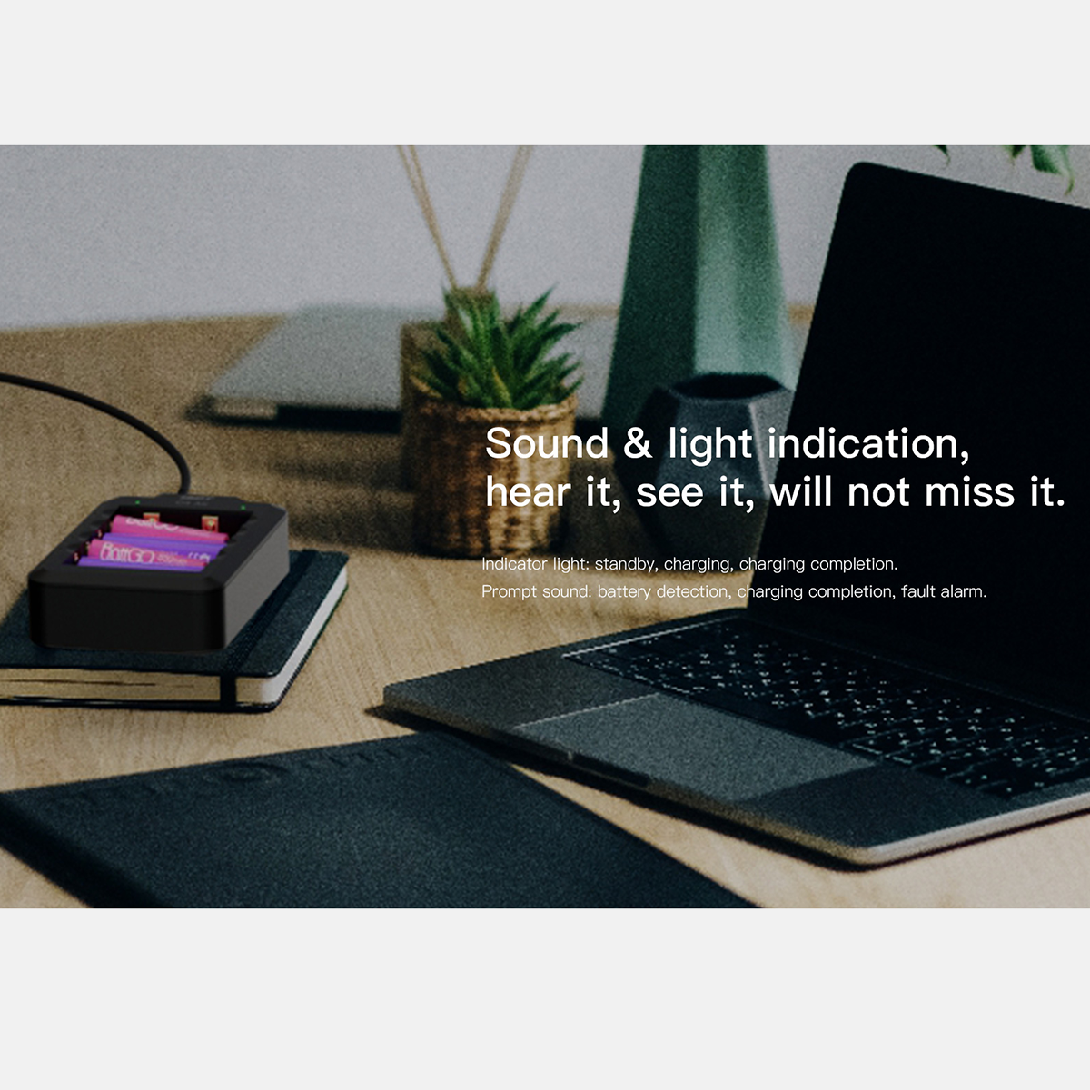 C4 Air Quick Battery Charger, 6 Slots USB C Household Battery Charger with Bluetooth APP Connection Function ISDT