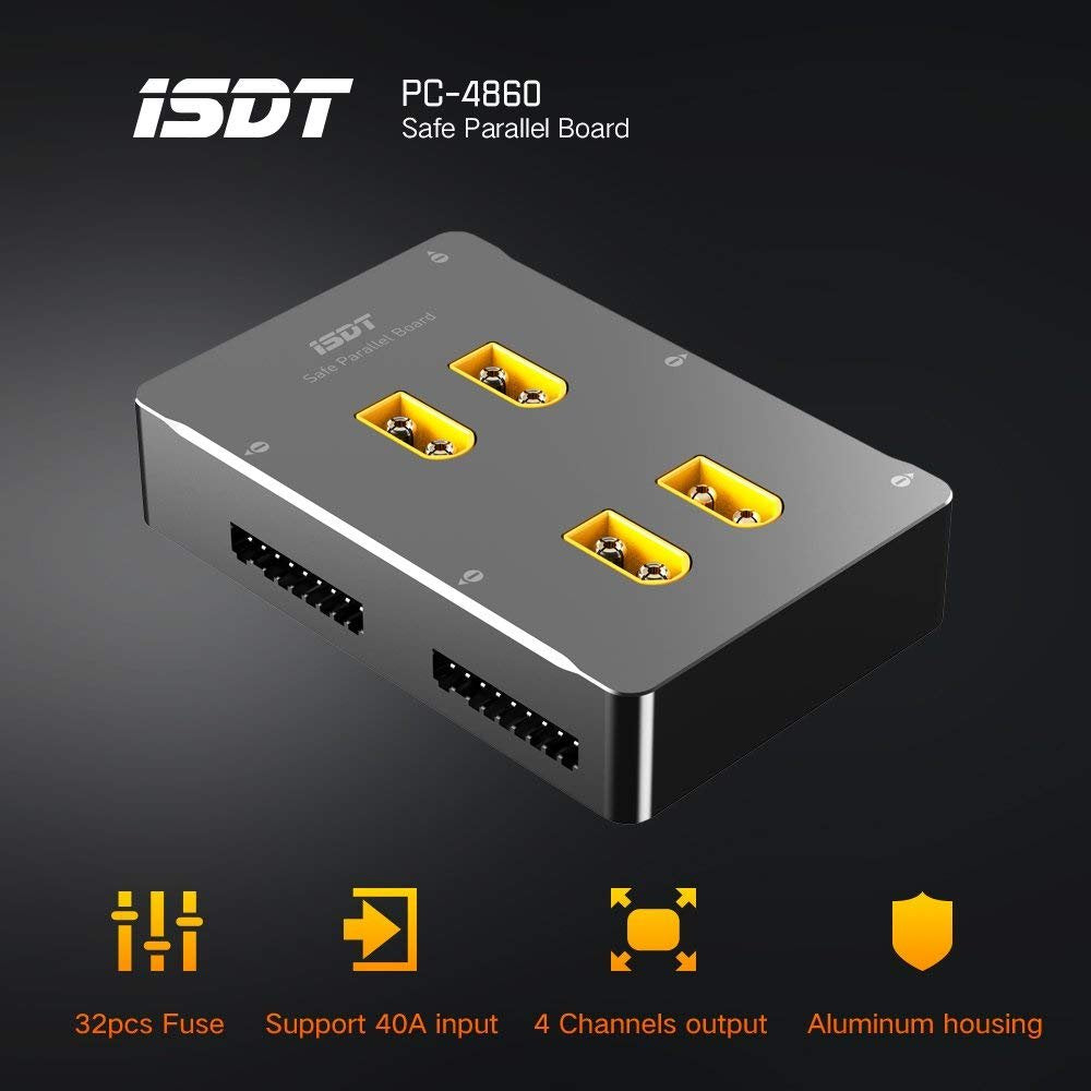 PC-4860S LiPo Parallel Charging Board, 1-8S XT60 Safe Charge Board Balance Plate Lipo Batteries ISDT