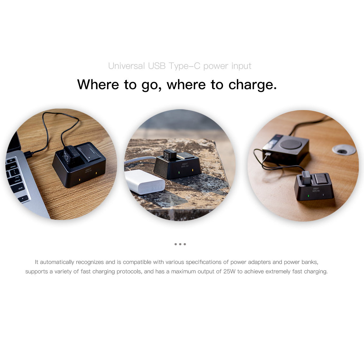 NP2 Air Camera Battery Charger,NP-FZ100 NP-FW50 NP-BX1 Bluetooth Charger for Sony Batteries ISDT