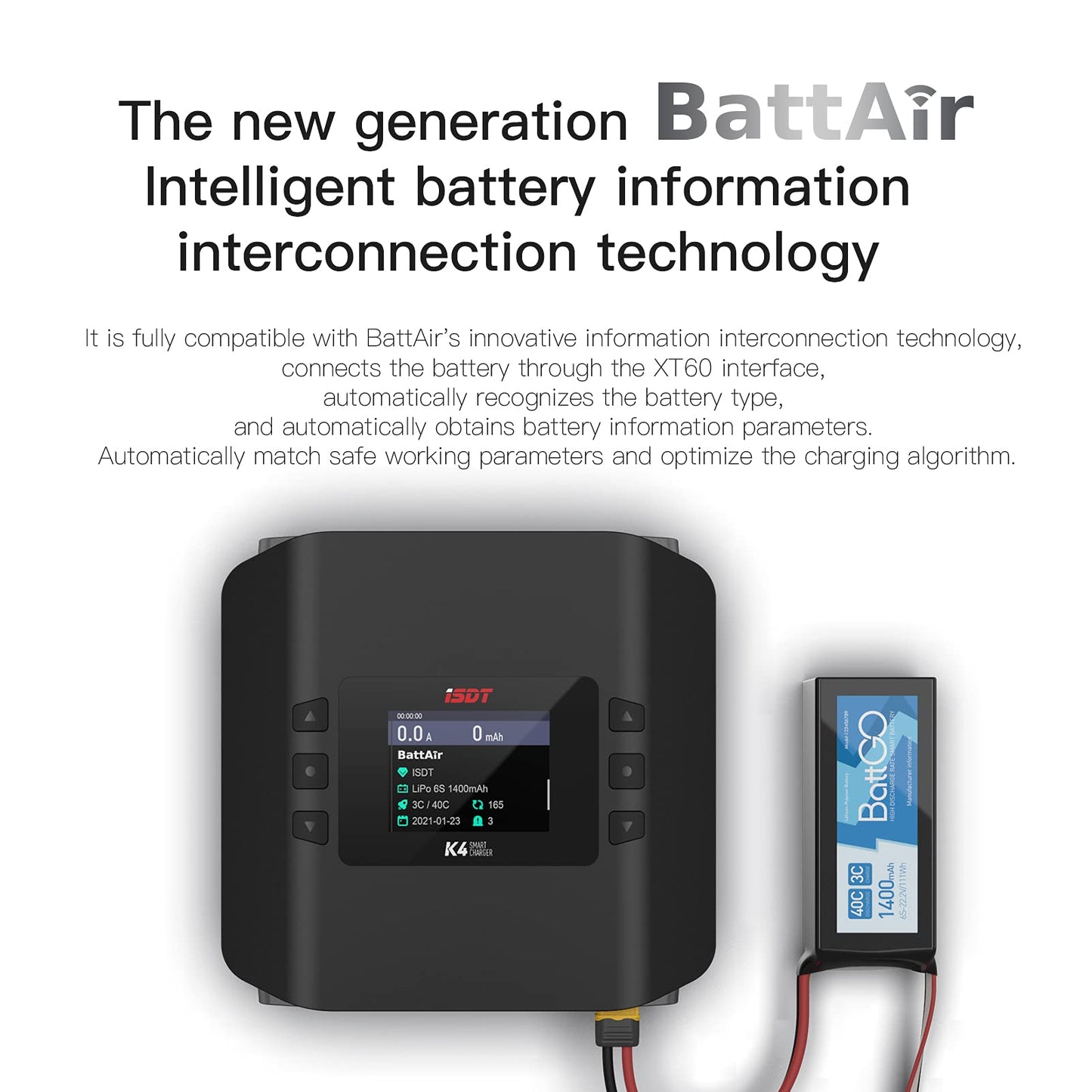 ISDT K4 LiPo Charge/Discharge Cycle Mode Charger,AC 400W DC 600Wx2 Smart Remote Mobile Operation Charger ISDT