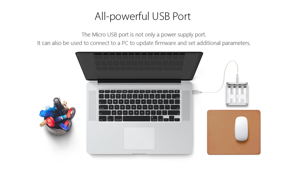 A4 Air Battery Charger,Smart AA/AAA Battery Charger with Bluetooth Connection Function ISDT