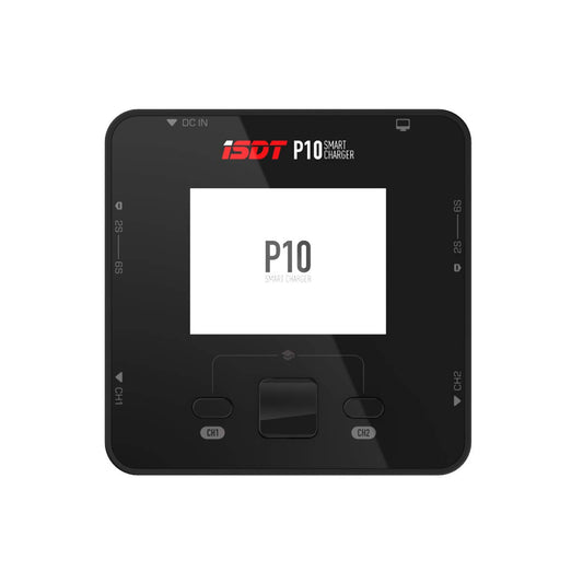 P10 Smart Lipo Charger,DC 250 W/10 A x 2 Dual Channel Lipo Battery Charger ISDT