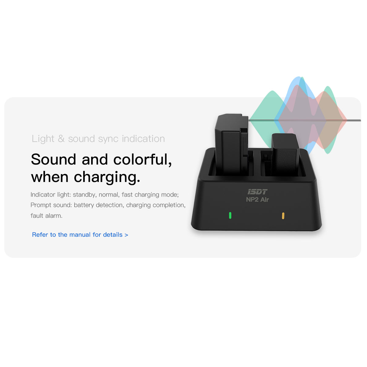 NP2 Air Camera Battery Charger,NP-FZ100 NP-FW50 NP-BX1 Bluetooth Charger for Sony Batteries ISDT