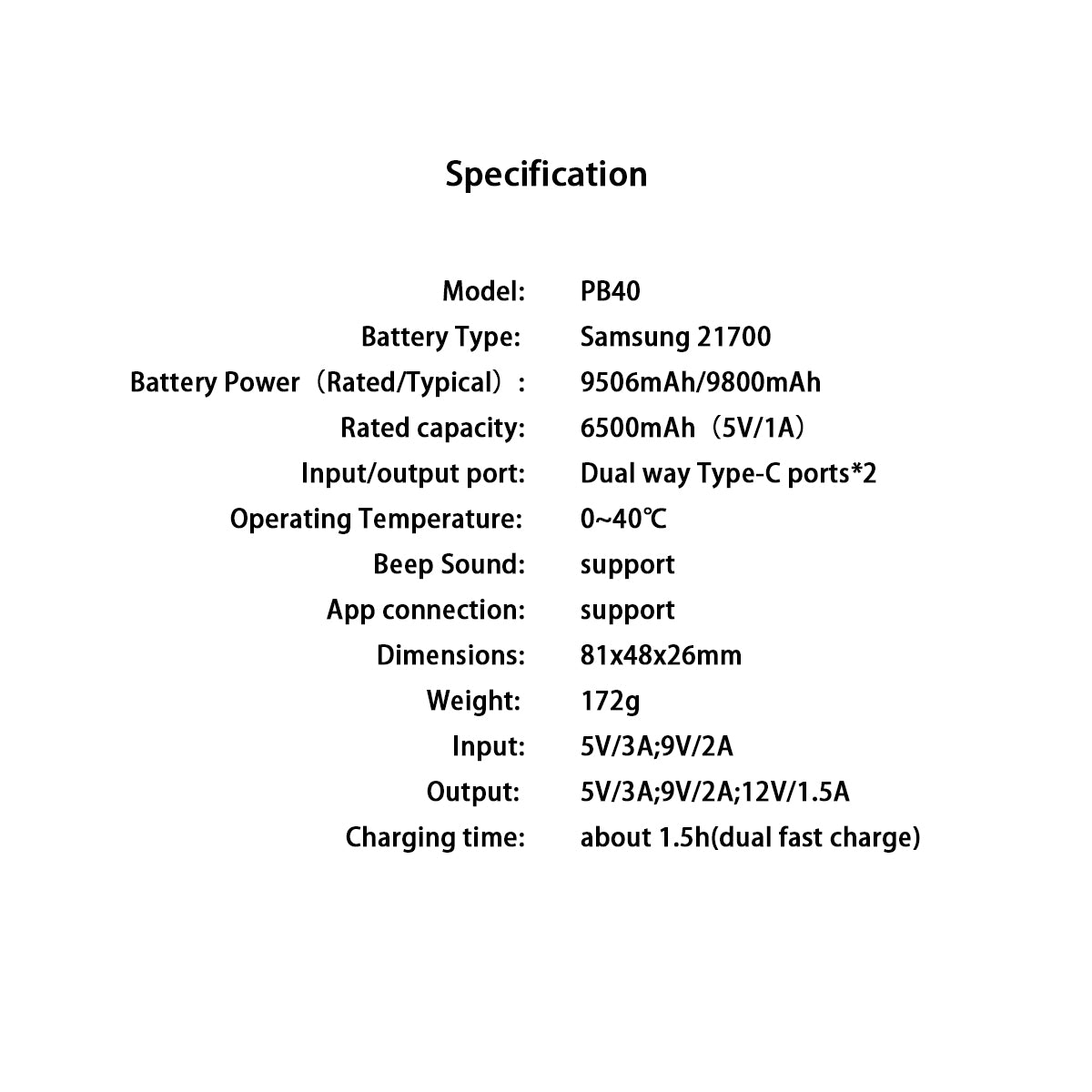 PB40 10000mAh 15/18W USB-C PD 3.0 Fast Charge Power Bank ISDT