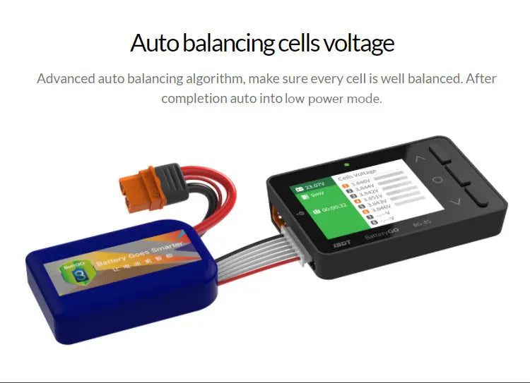 BG-8S Battery Meter, LCD Display Digital Battery Capacity Balance Checker for LiPo Batteries ISDT