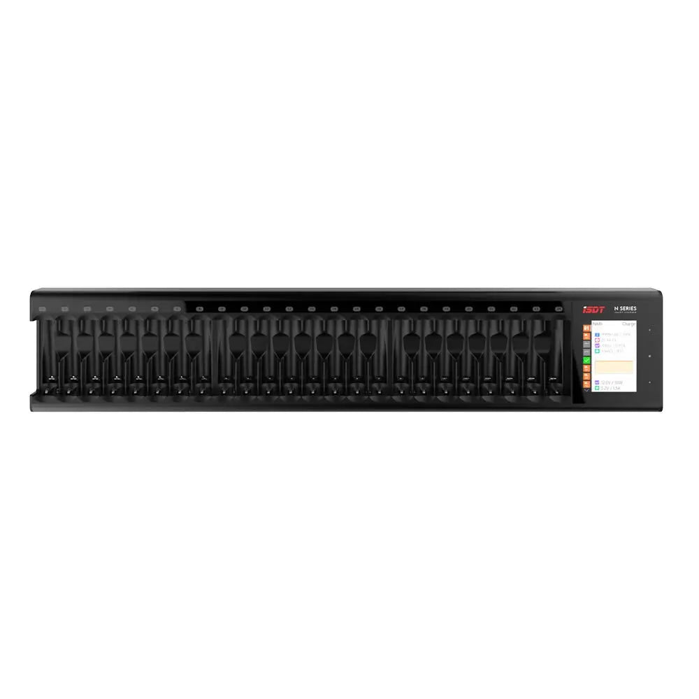 N24 LCD 24-Slot Battery Charger for Rechargeable Batteries, 48W Fast Charger for AA/AAA Batteries ISDT