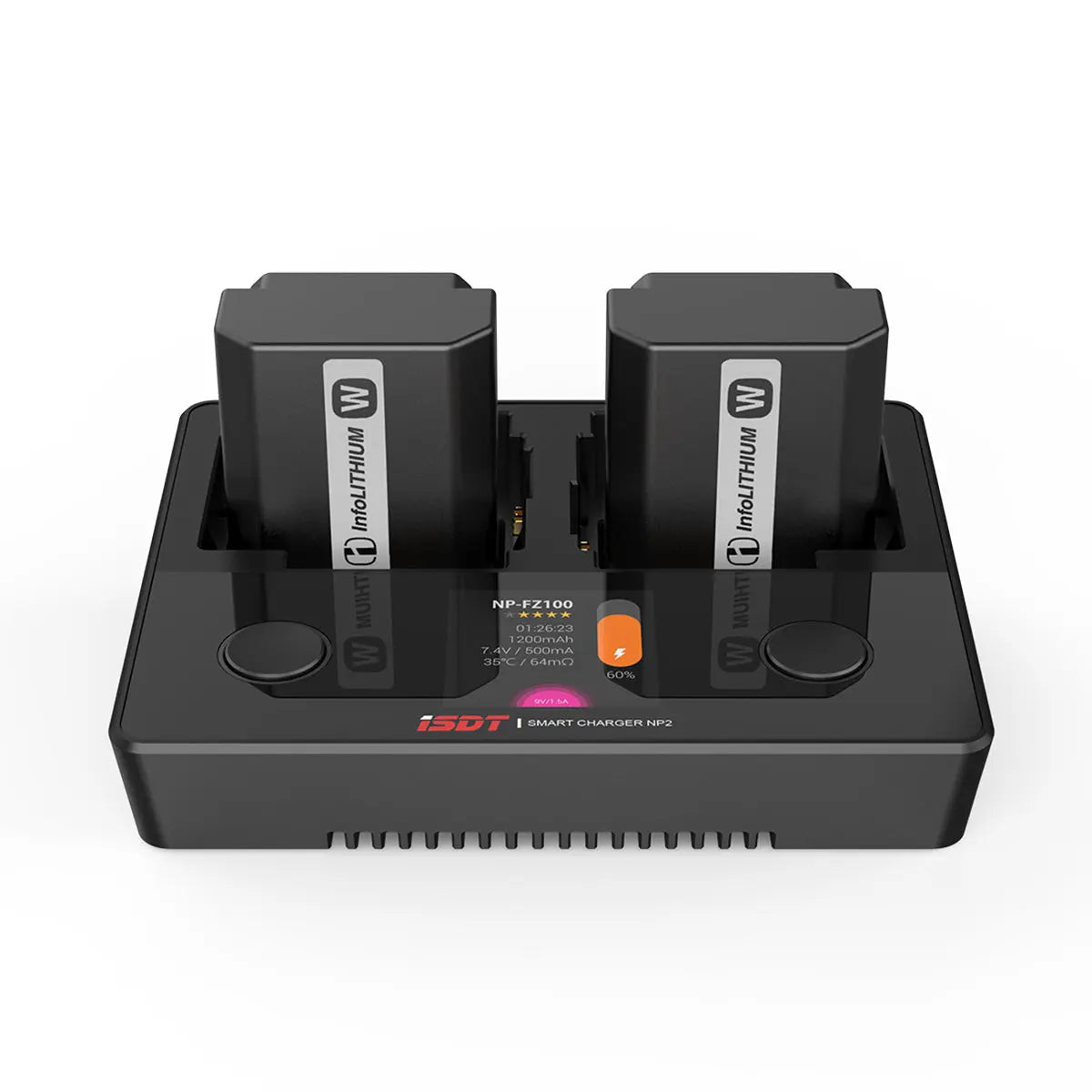 NP2 Camera Battery Charger,NP-FZ100 NP-FW50 NP-BX1 Smart Charger for Sony Batteries ISDT