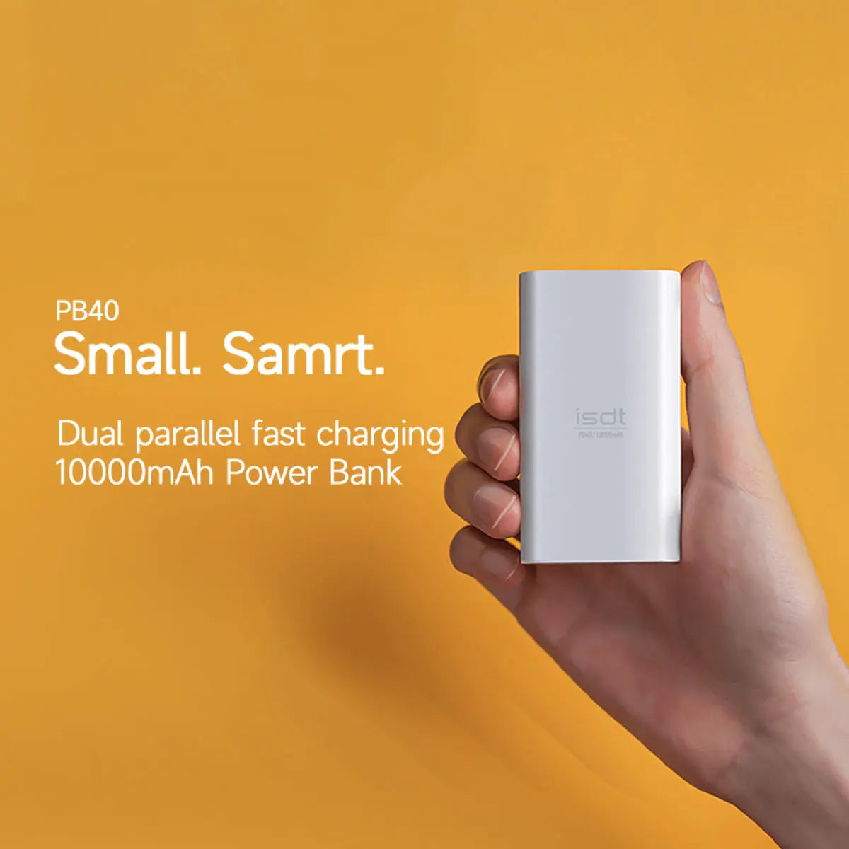 PB40 10000 mAh Power Bank,15/18W USB C PD Power Bank,Independent Dual Charge Mini Power Bank ISDT
