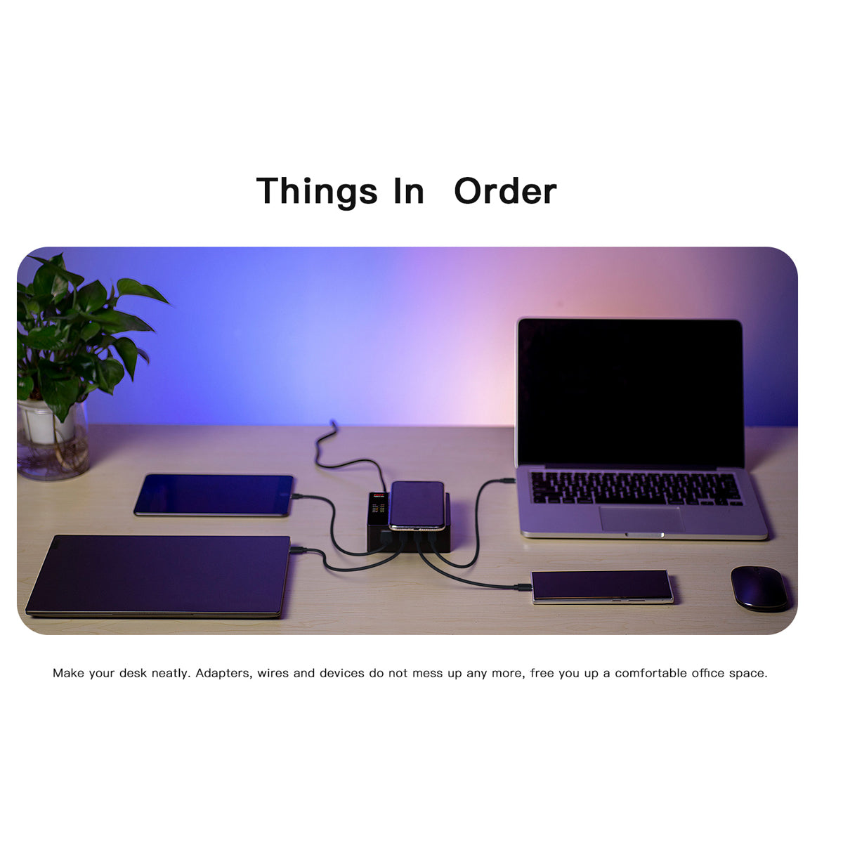 Power 200X USB C Charger,140W MAX Output Phone Charger with 4 USB+1 Wireless Charger Ports,LCD Display Multifunction Desktop Charger ISDT