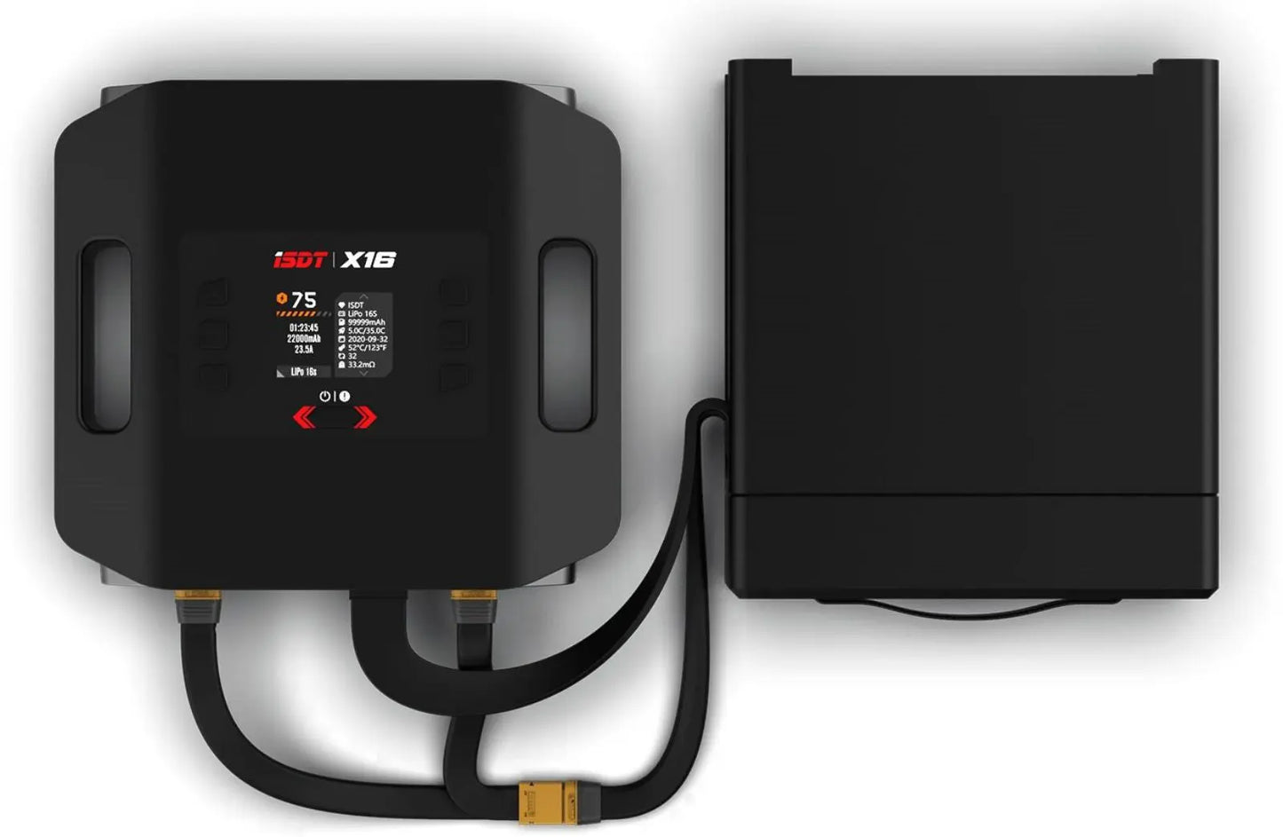 X16 Lipo Charger,1100W x 2/20A x 2 Dual Channel Lipo Charge and Discharge Cycle Balance Charger for 2~16S Batteries ISDT
