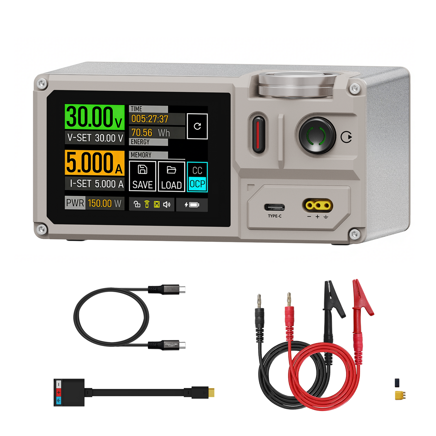 ISDT MP305B Portable DC Power Supply Linear Regulated, Ultra Small 150W Bench Power Supply Variable Adjustable with Color Touch Screen, Compact Universal Battery Charger