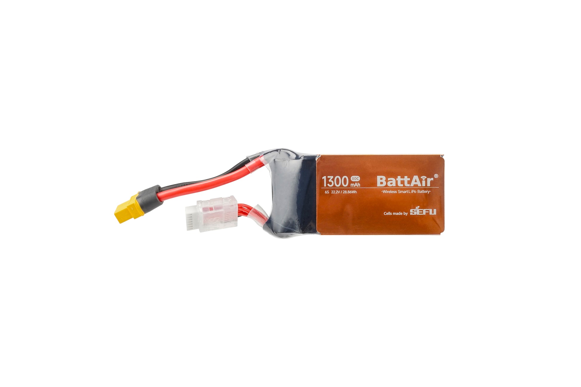 ISDT BattAir Smart Battery for RC Car, 6S 1300mAh 80C for RC Plane (2 Packs) ISDT