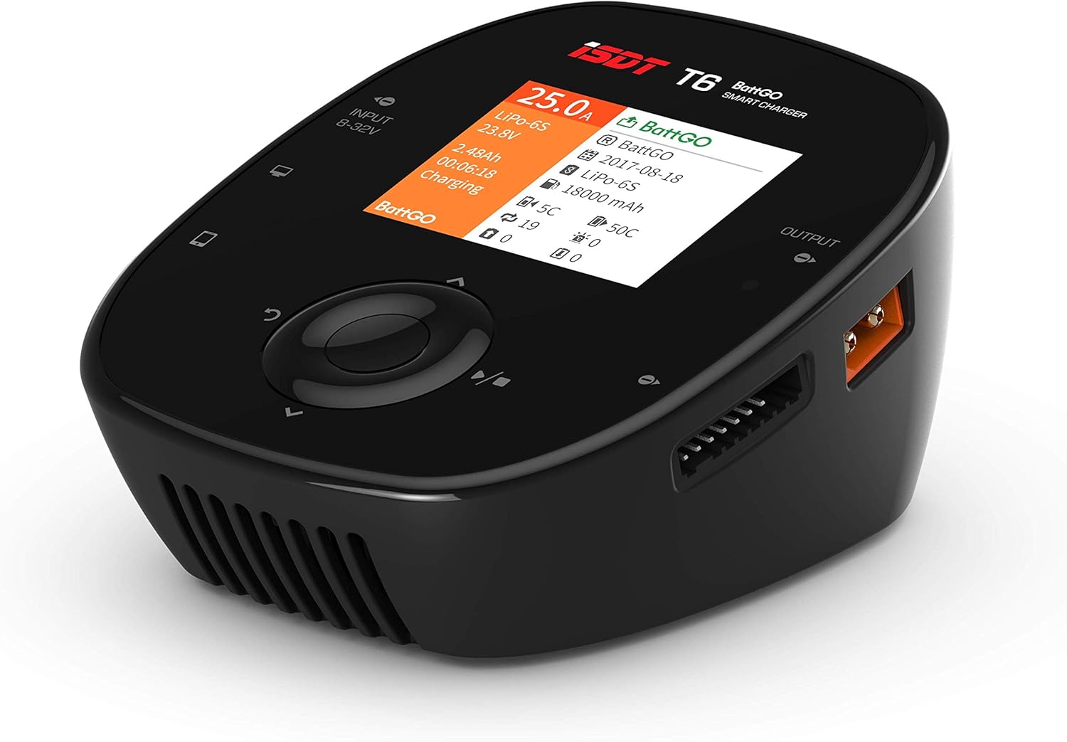 ISDT T6 Battgo Lipo Battery Charger/Discharger, Balance Charger Discharger 35A 780W DC 2-6S LCD Display Digital Smart Battery Balance Charger for Li-Po Li-Hv Li-Ion Li-Fe NiMH Ni-Cd Pb