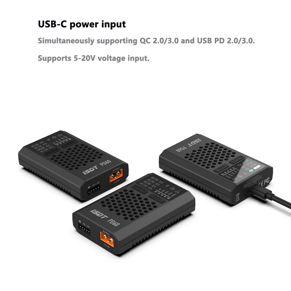 PD60 60W 6A Lipo Balance Charger,RC Battery Balance Charger ,Portable Lipo Charger for Lipo Batteries ISDT