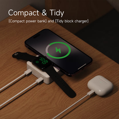 PB50 DW Portable Charger Power Bank,Smart Wireless Power Bank for iPhone/iWatch,15000 mAh Mini Magnetic Power Bank ISDT