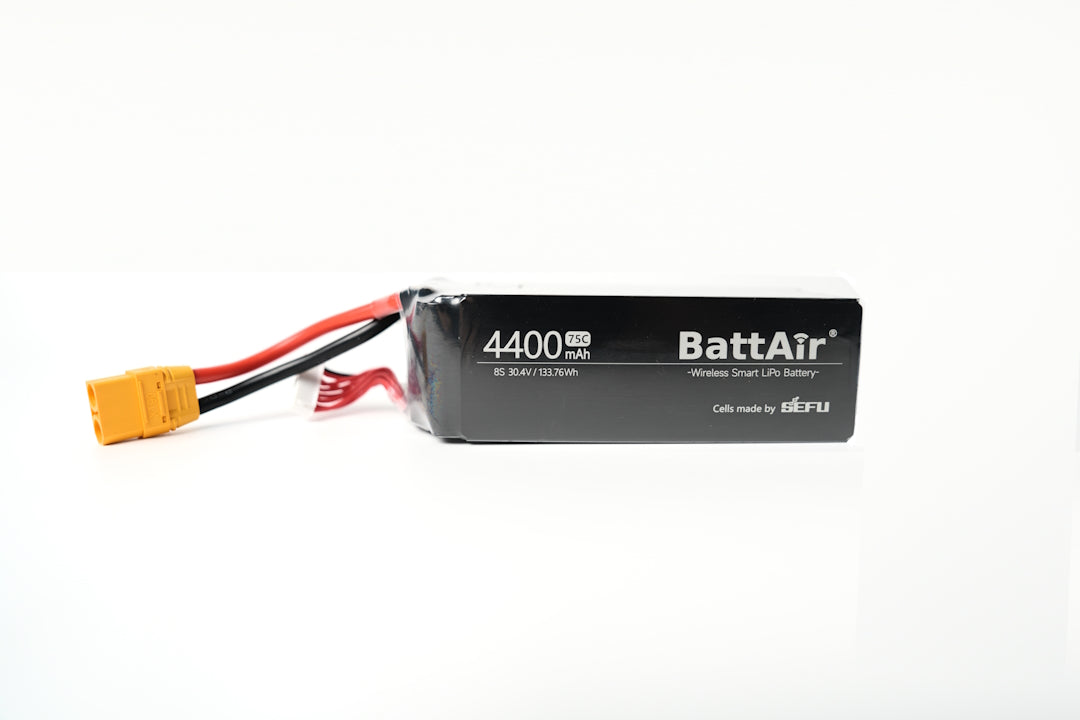 ISDT 30.4V Smart Lipo Batteries 8S 4400mAh 75C BattAir RC Car Battery with XT-60 Connector Hobby Batteries with Lipo Bag for RC Airplanes, Helicopters, Planes, Boats 1:10, Mobile Phone Controllable (2 Packs) ISDT Shop
