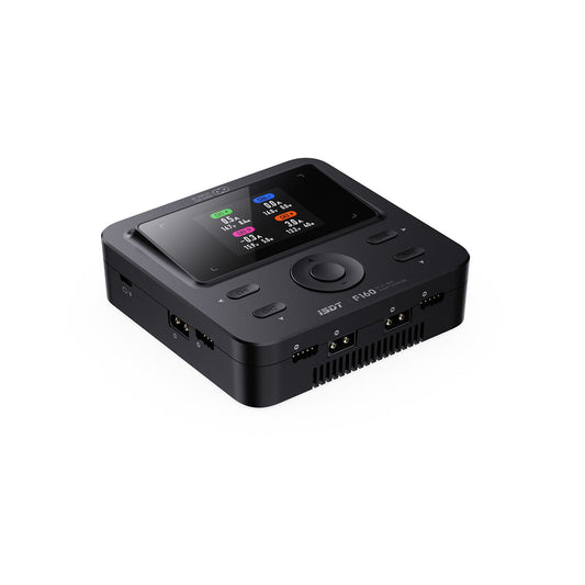 ISDT F160 Lipo Battery GaN technology 4 channels 40W AC Charger 5W ×4 Discharger LiHv/LiPo/Life/Lilon NiMH/Pb Charger ISDT Shop