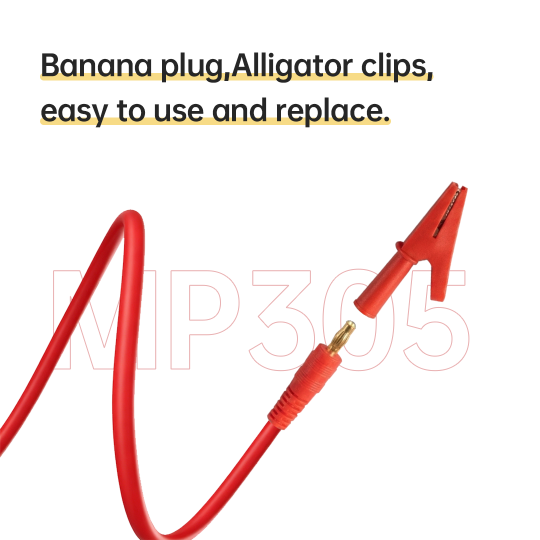 ISDT MR30 Output Cable Silicone Wire For MP305 Power Supply, 4mm Banana Plug with Replaceable Alligator Clips ISDT Shop