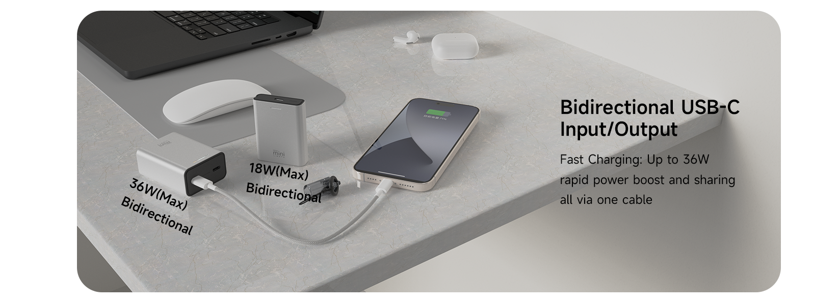 ISDT PB40 MINI 10000 mAh Power Bank, 36W Max USB C PD Fast Charging Battery Power Bank, Independent Dual Charge Portable Cell Phone Charger, Mini Power Bank Compatible with iPhone, iPad, iWatch Tablets ISDT Shop