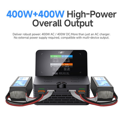 ISDT F400 AC/DC 4‑Channel Smart LiPo Battery Charger 400W Balance Charge Discharge for FPV Drone RC Car Helicopter ISDT Shop