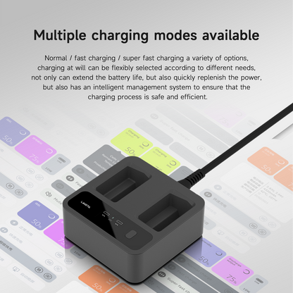 Mini 3/4 Drone Battery Charger,Smart Charger with Dual-Channel 72W Fast Charging, APP Control, HD Display, Silent Cooling, Compact USB-C Charger for Drone, Remote, Phone, Tablet ISDT