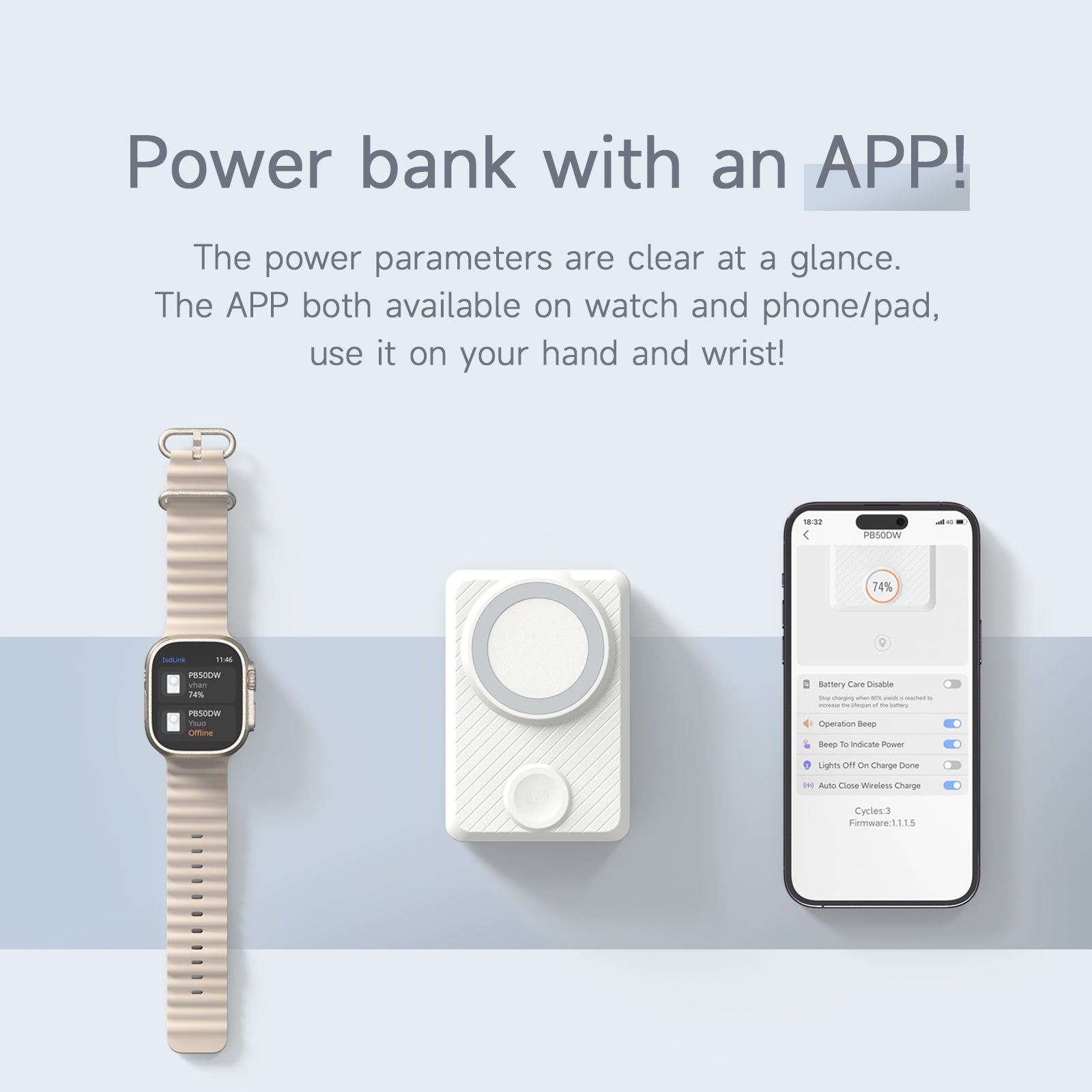 Jual mini portable powerbank apple watch / wireless travel charger